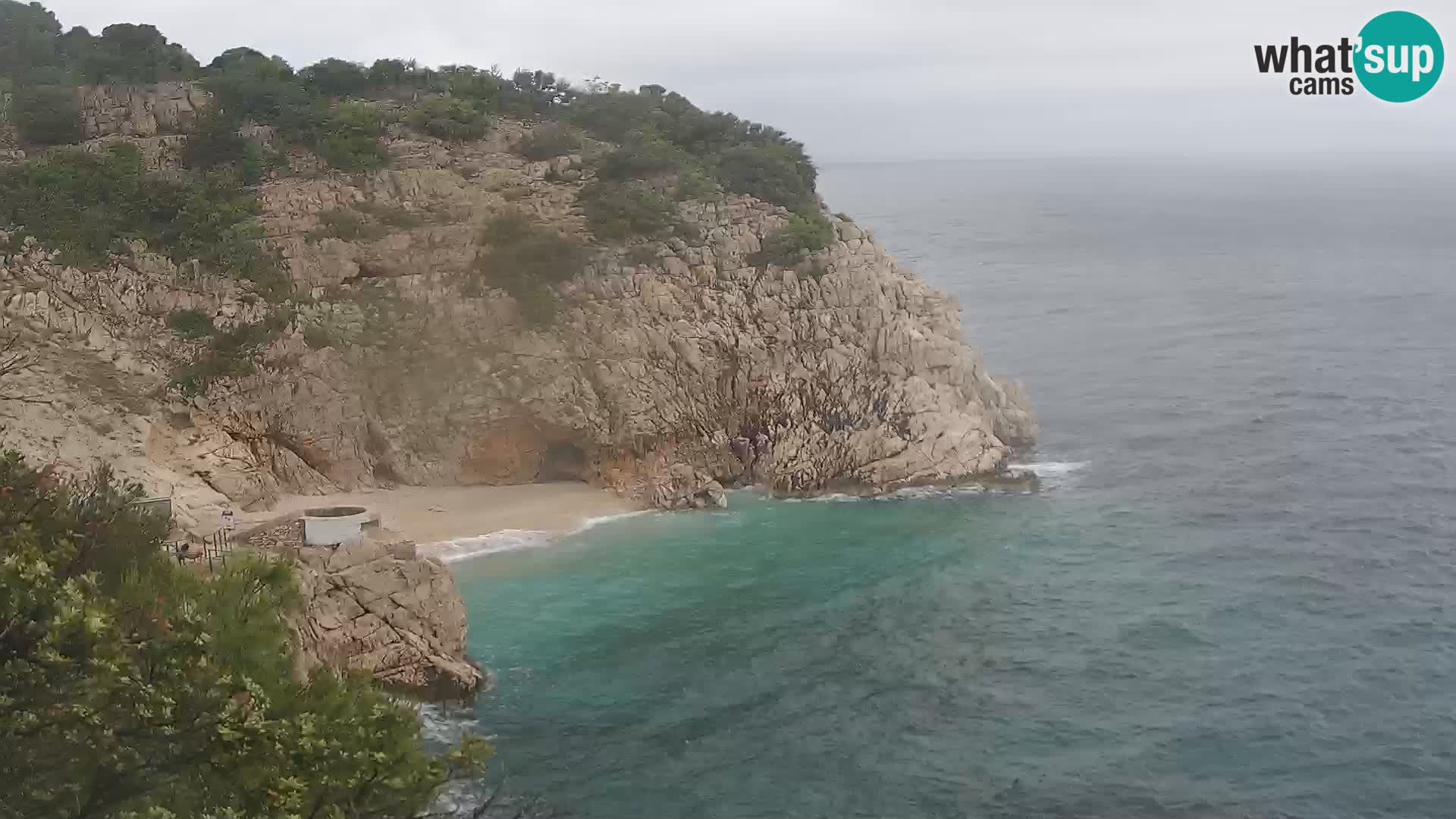 Cámara web de la playa de Brseč en Mošćenička Draga, Croacia