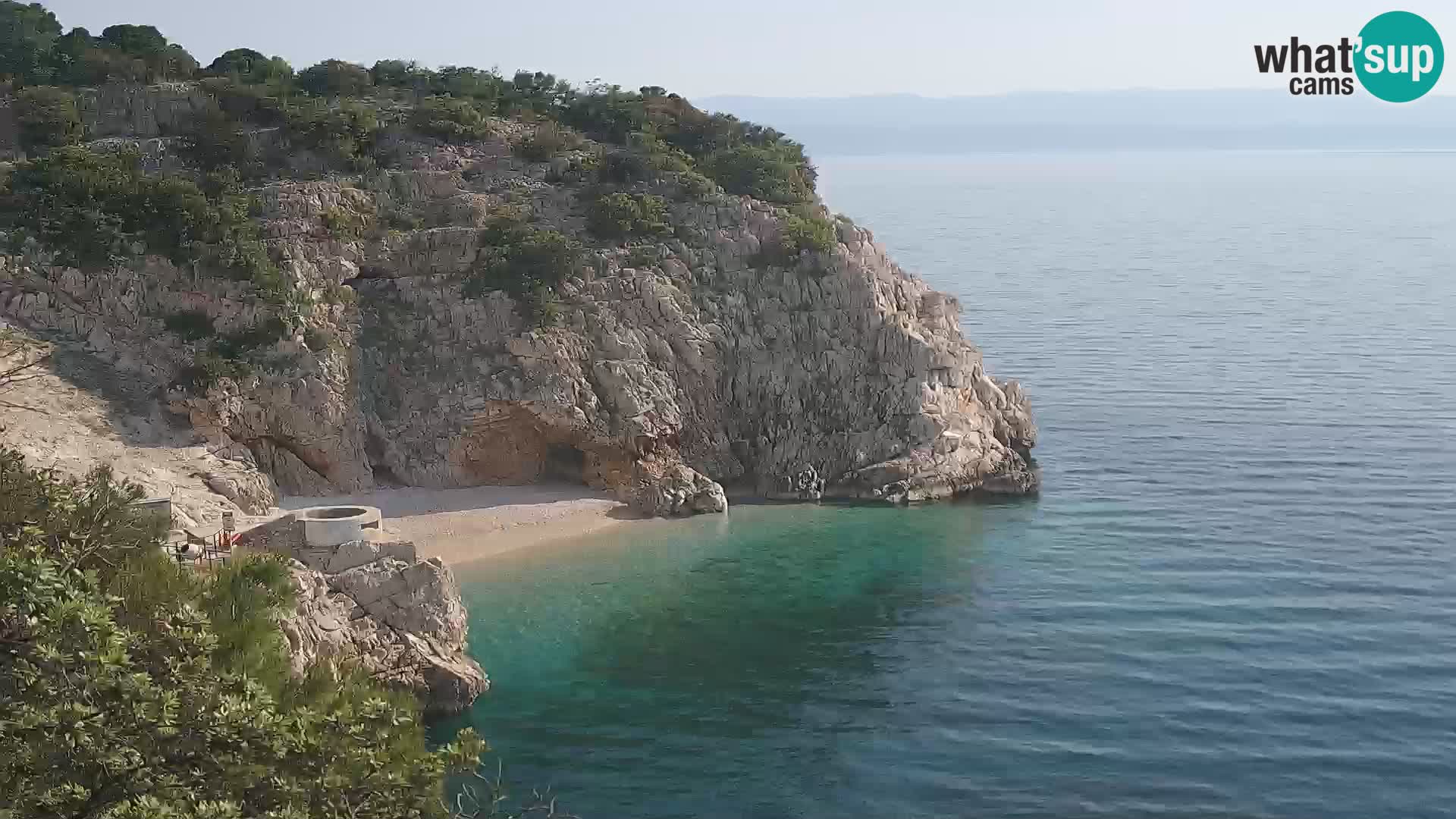 Cámara web de la playa de Brseč en Mošćenička Draga, Croacia
