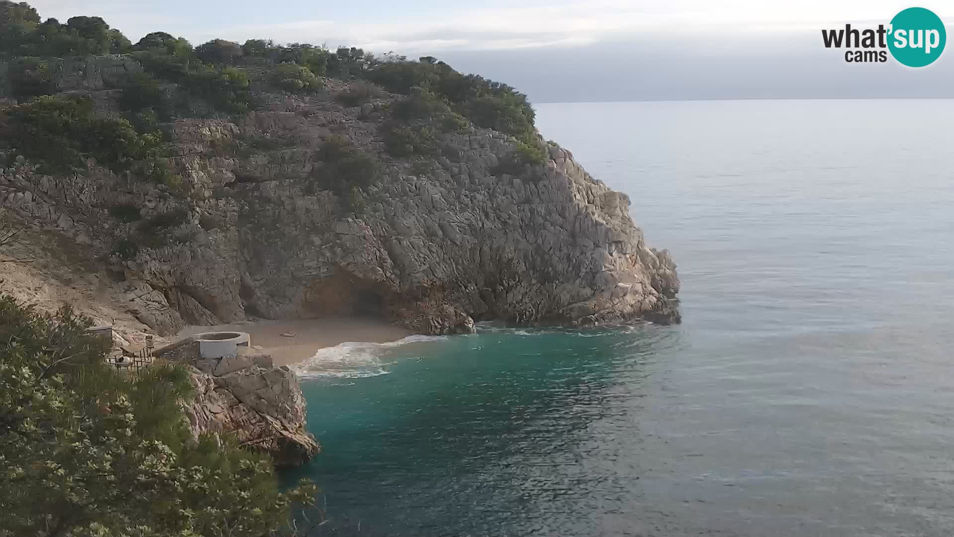 Spletna kamera Brseč plaža – Mošćenička Draga – Hrvaška