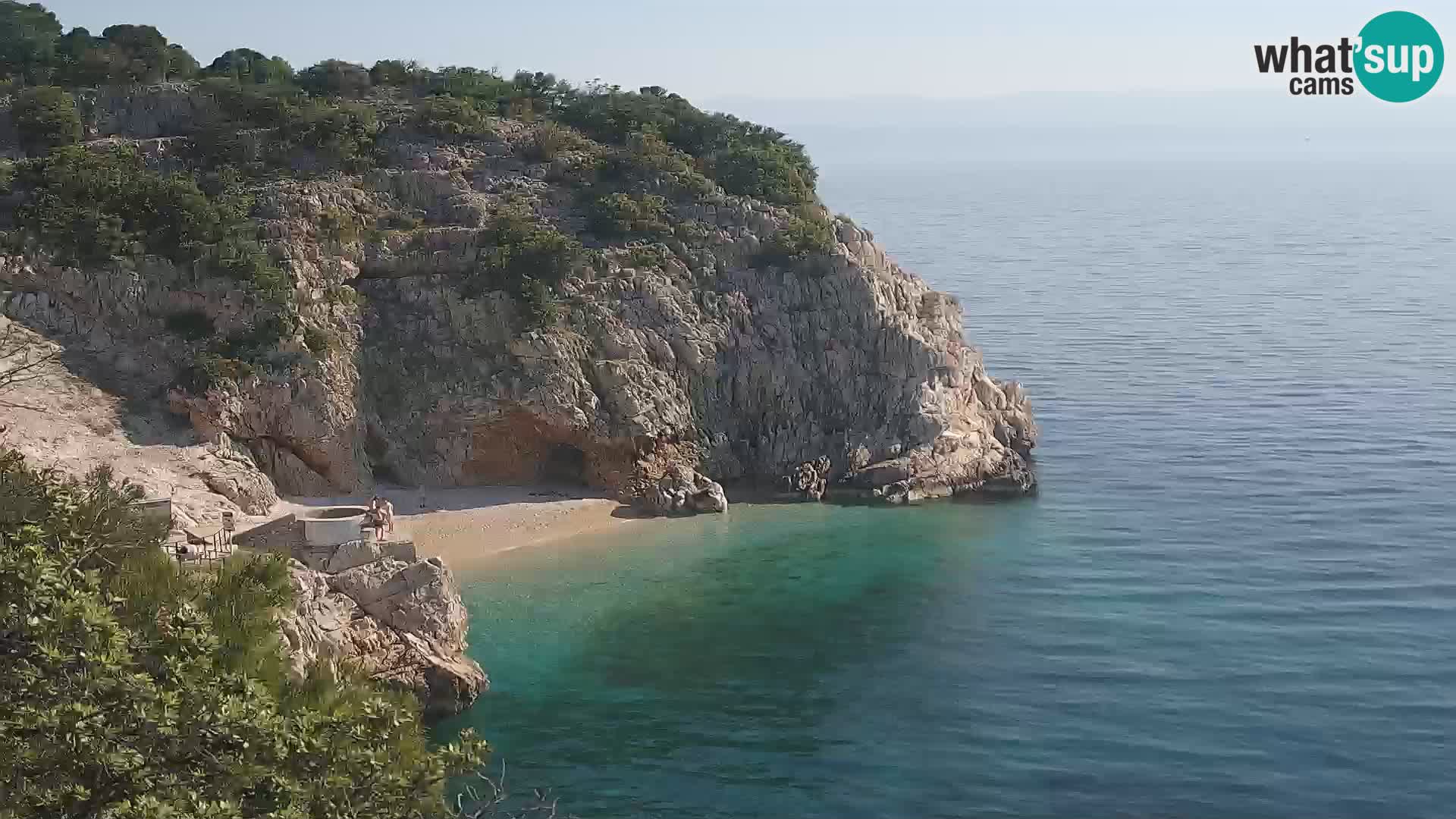 Webcam plage Brseč à Mošćenička Draga, Croatie