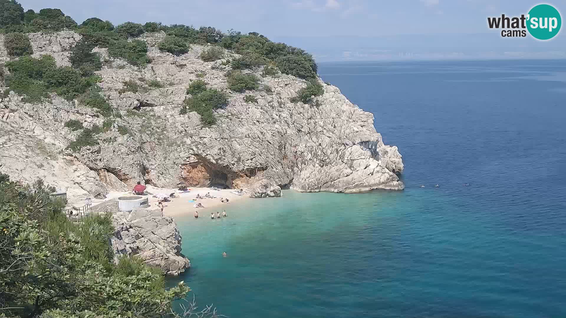 Cámara web de la playa de Brseč en Mošćenička Draga, Croacia