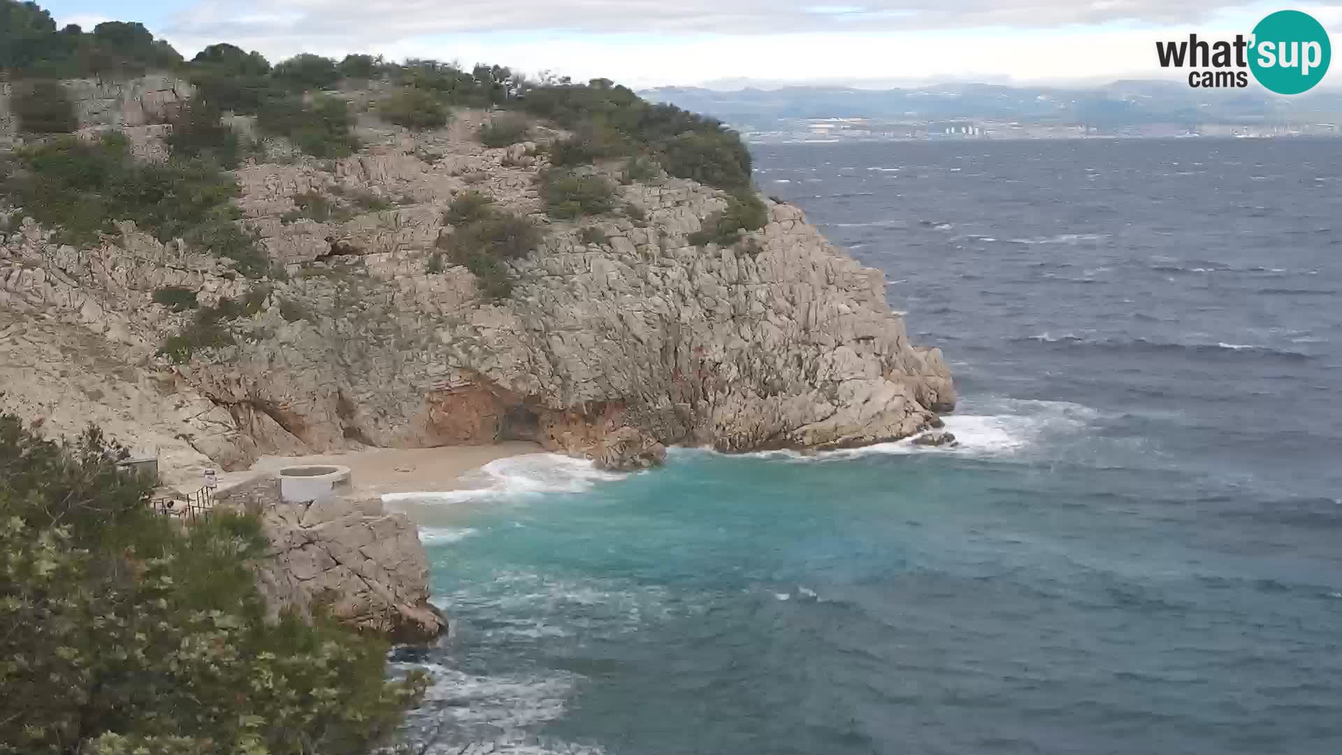 Cámara web de la playa de Brseč en Mošćenička Draga, Croacia