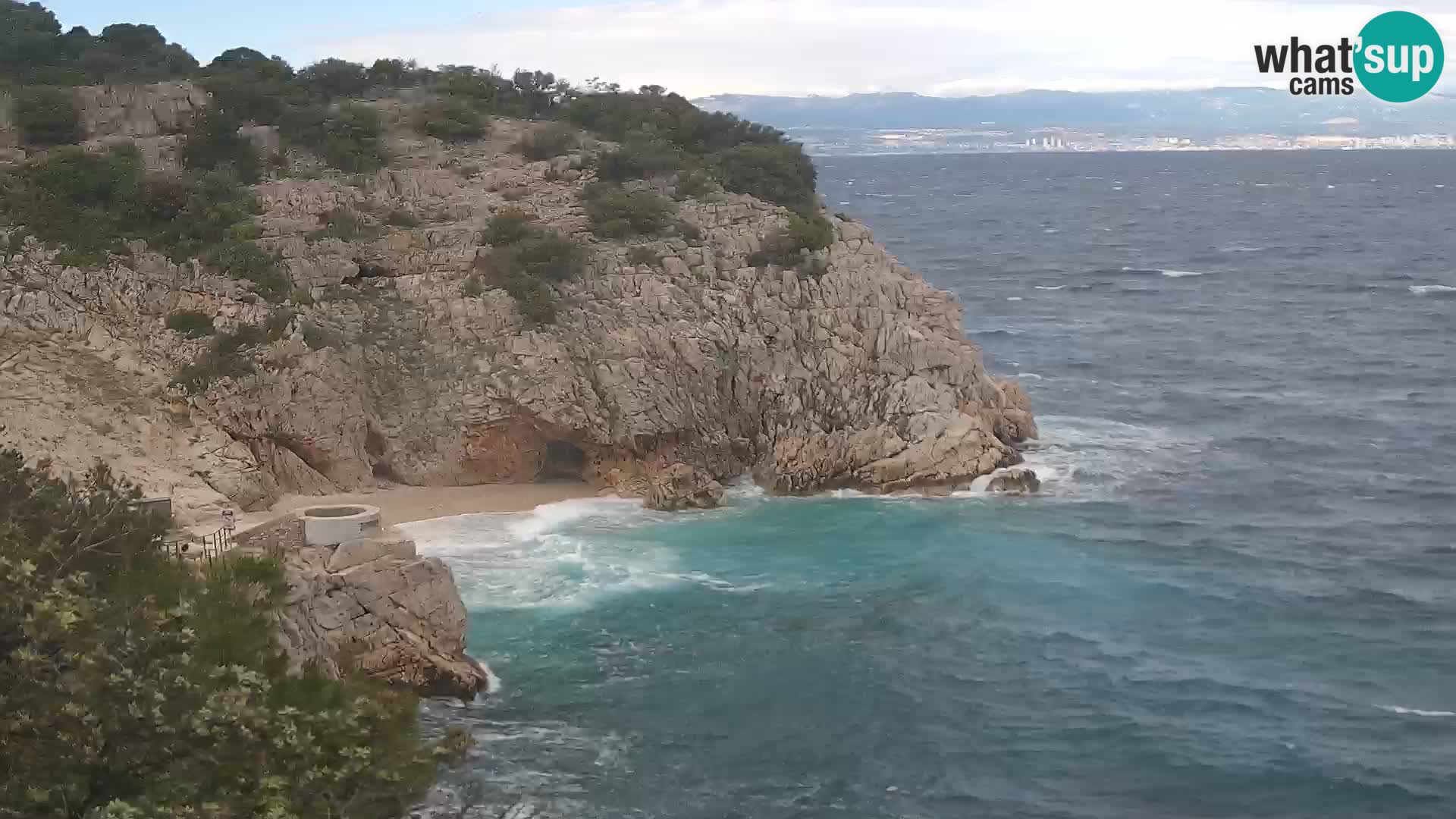 Cámara web de la playa de Brseč en Mošćenička Draga, Croacia