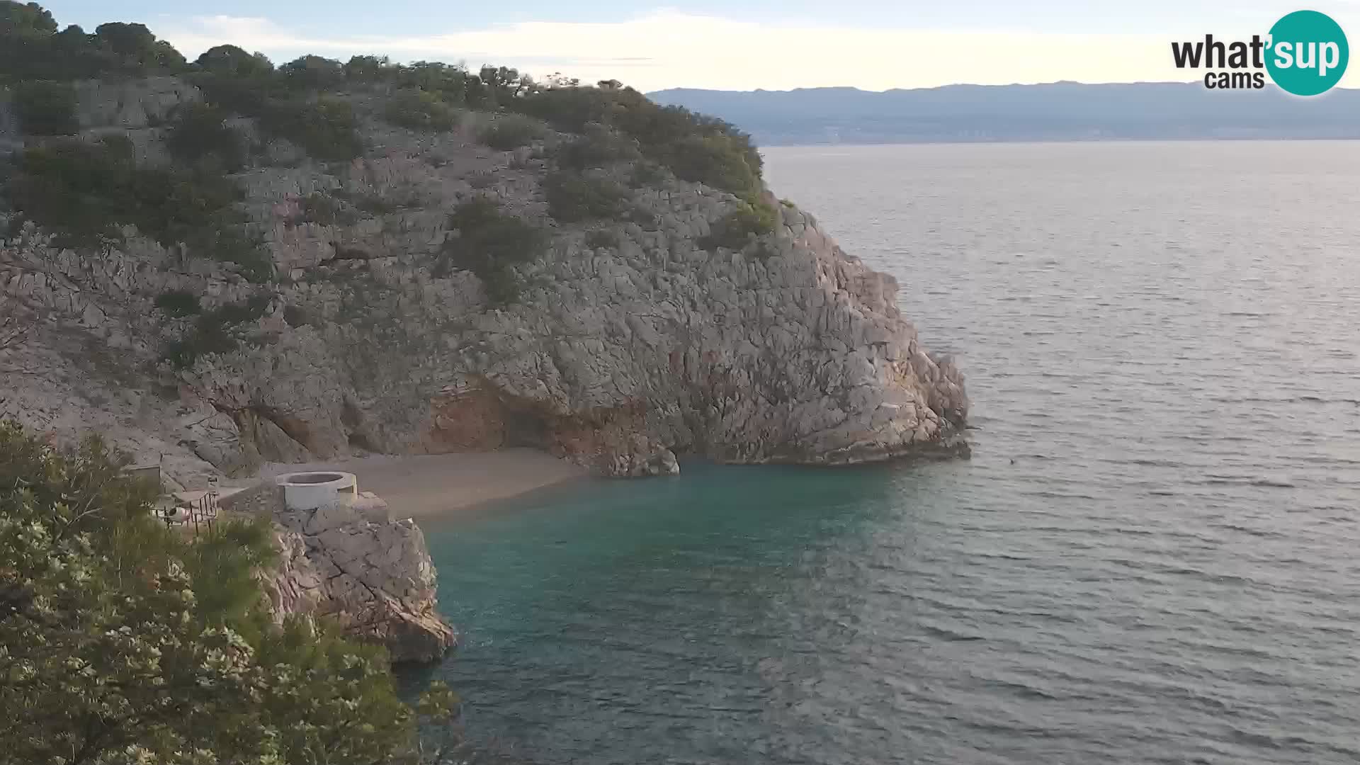 Webcam plage Brseč à Mošćenička Draga, Croatie