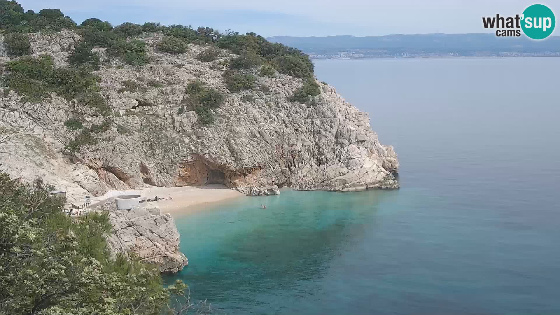 Webcam plage Brseč à Mošćenička Draga, Croatie
