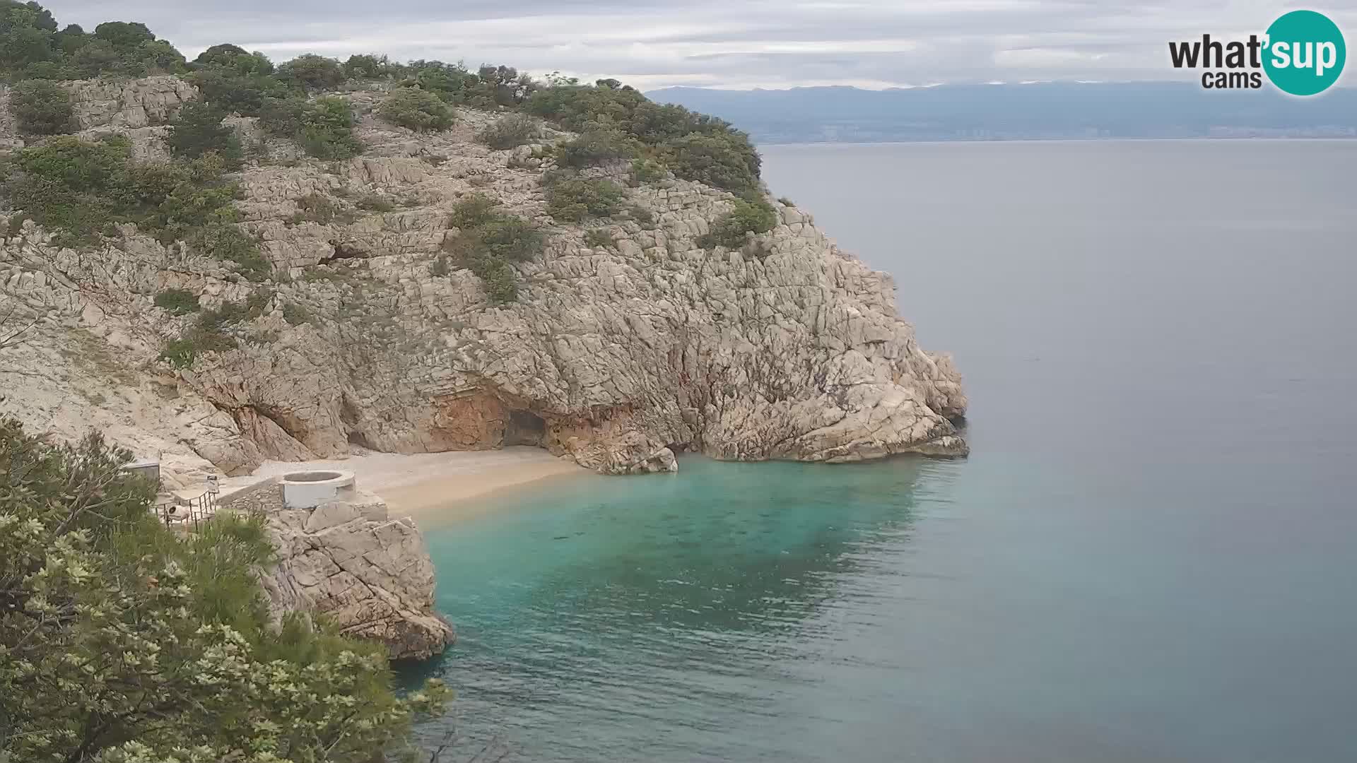 Cámara web de la playa de Brseč en Mošćenička Draga, Croacia