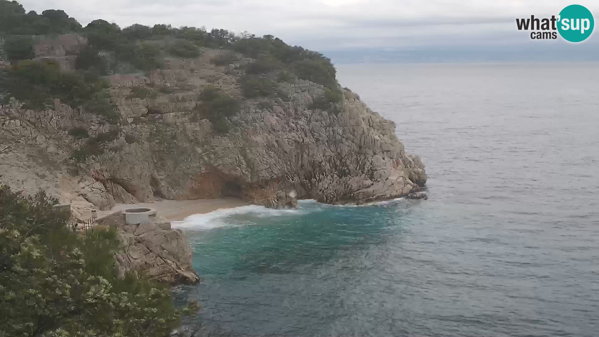 Cámara web de la playa de Brseč en Mošćenička Draga, Croacia
