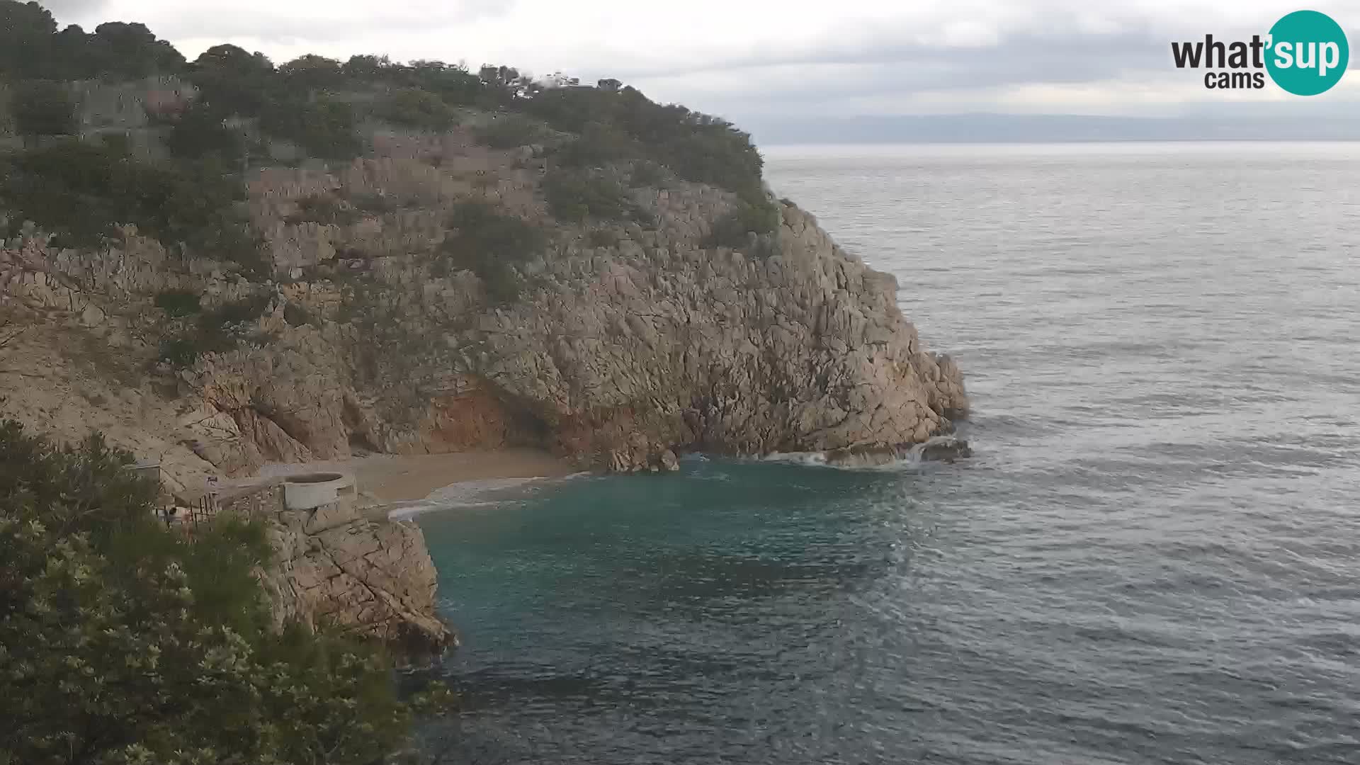 Spletna kamera Brseč plaža – Mošćenička Draga – Hrvaška
