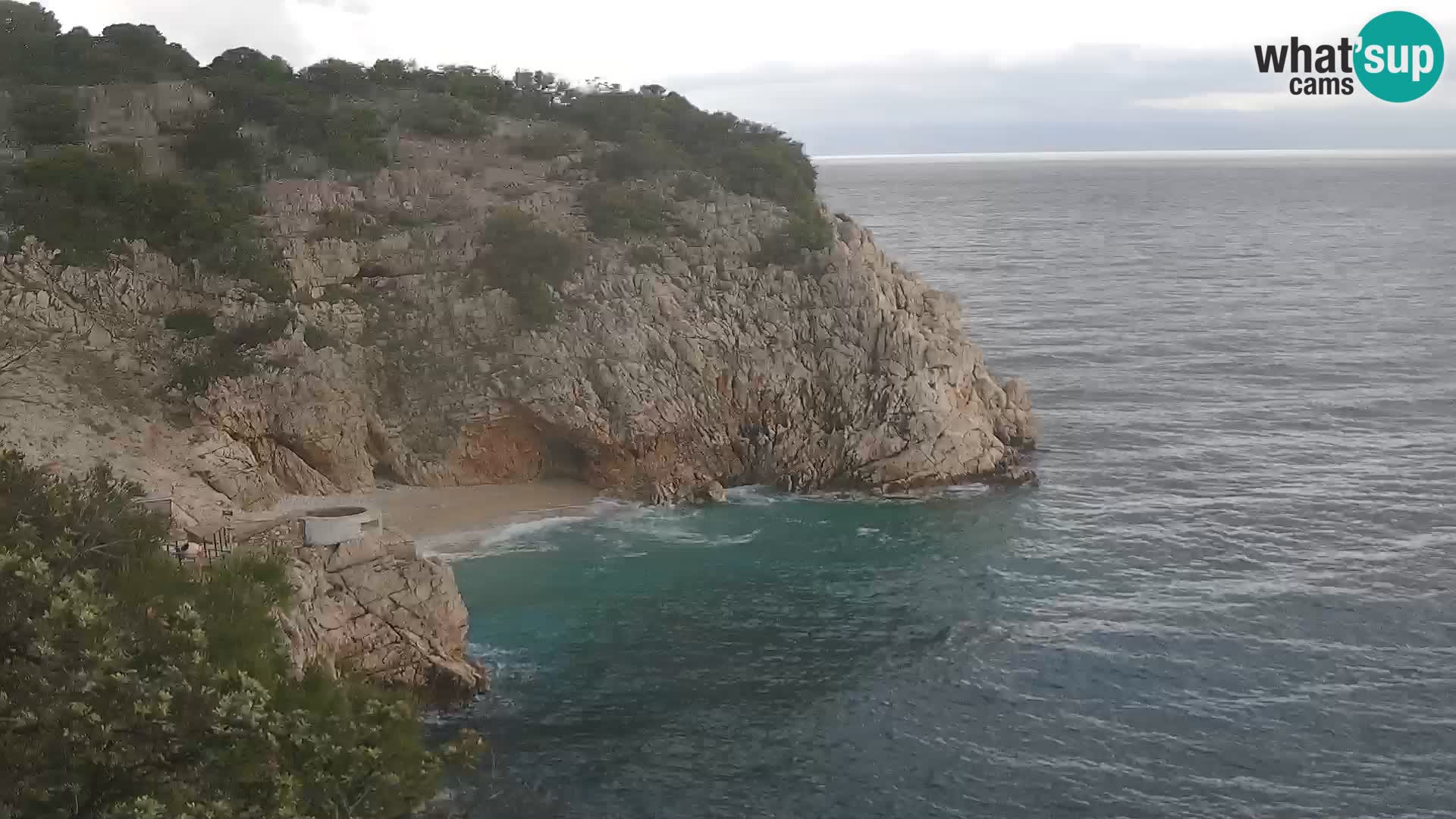 Webcam plage Brseč à Mošćenička Draga, Croatie