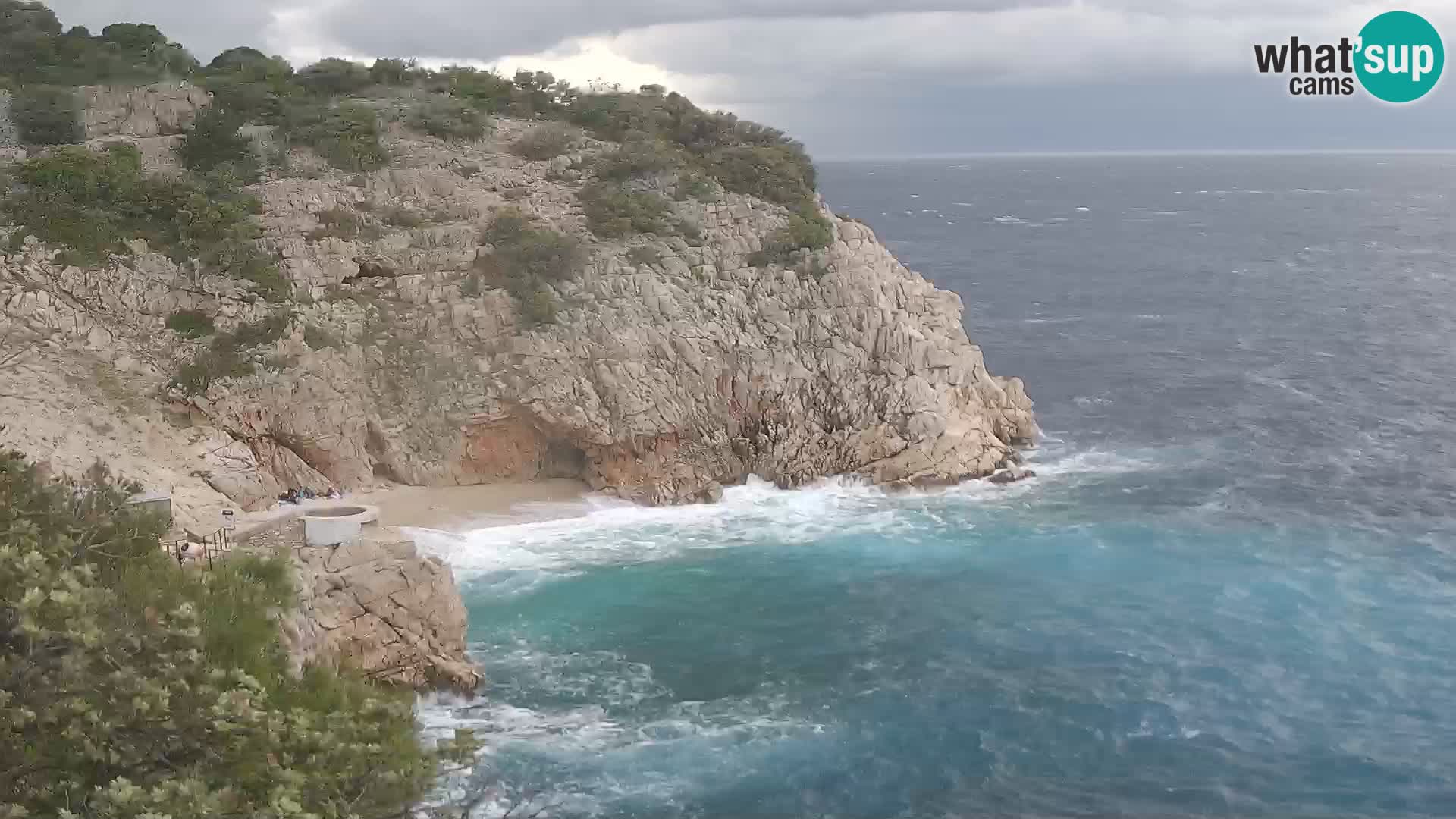 Cámara web de la playa de Brseč en Mošćenička Draga, Croacia