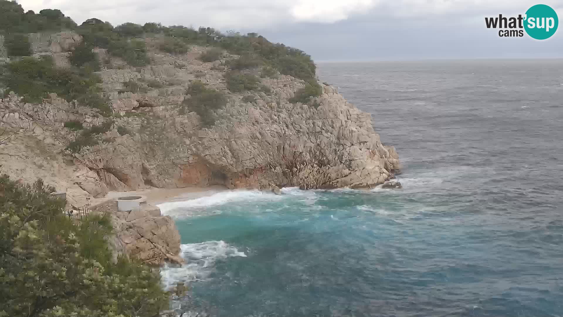 Webcam plage Brseč à Mošćenička Draga, Croatie