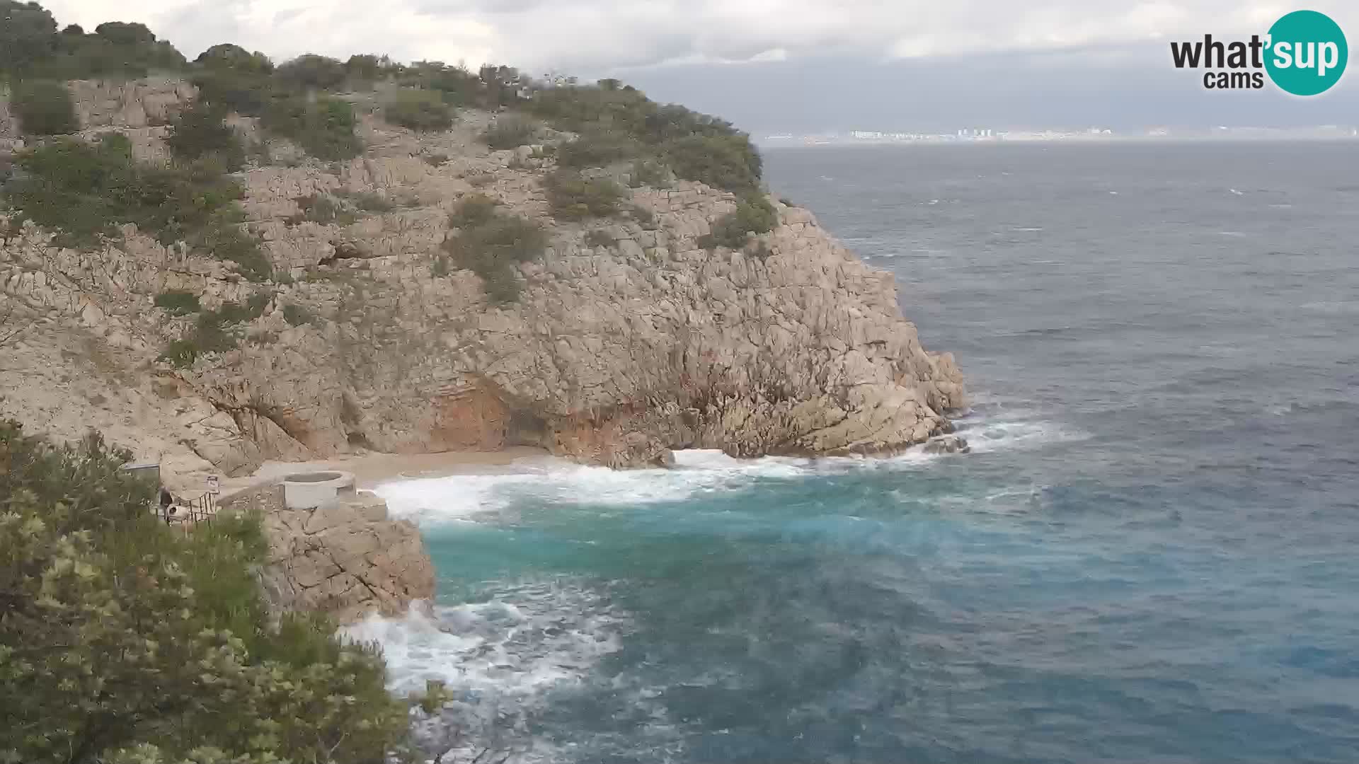 Cámara web de la playa de Brseč en Mošćenička Draga, Croacia