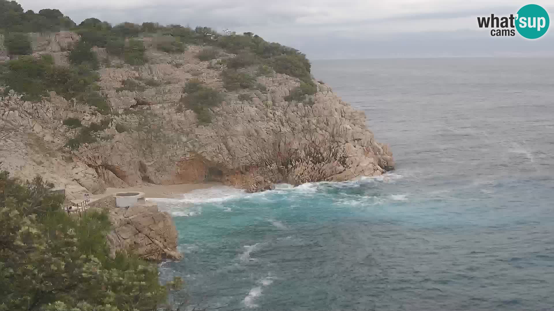 Cámara web de la playa de Brseč en Mošćenička Draga, Croacia