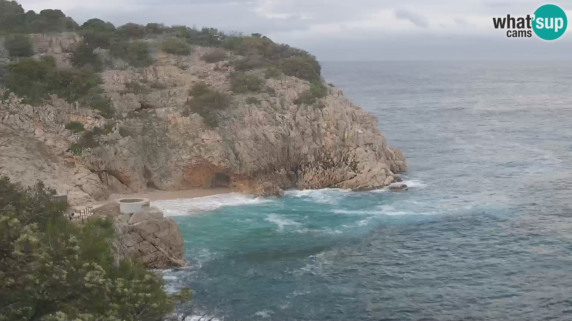 Cámara web de la playa de Brseč en Mošćenička Draga, Croacia