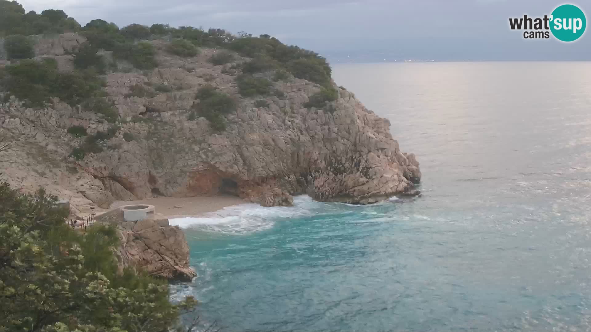 Webcam plage Brseč à Mošćenička Draga, Croatie