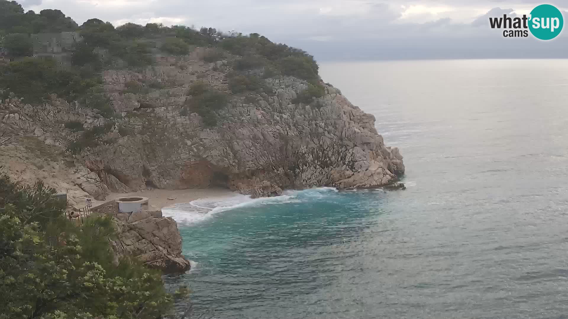 Cámara web de la playa de Brseč en Mošćenička Draga, Croacia