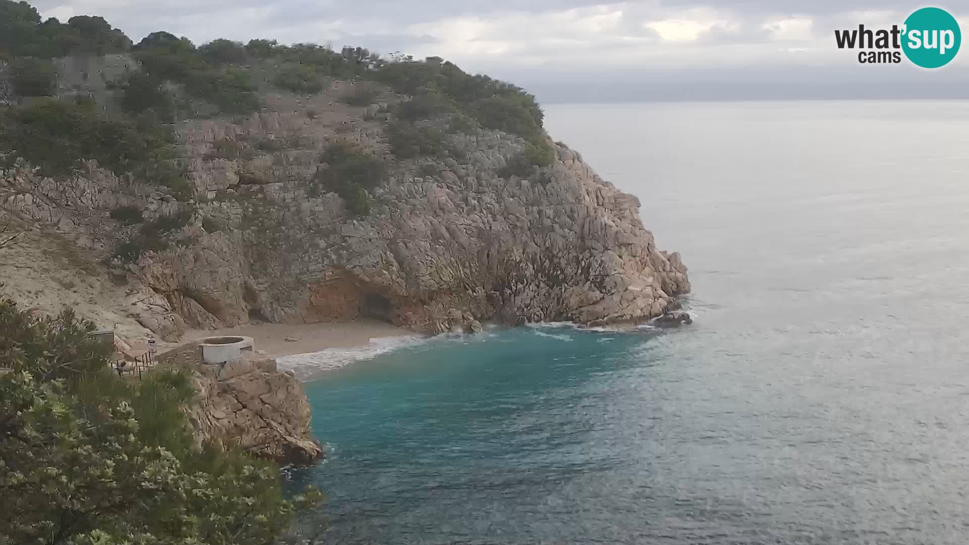 Webcam plage Brseč à Mošćenička Draga, Croatie