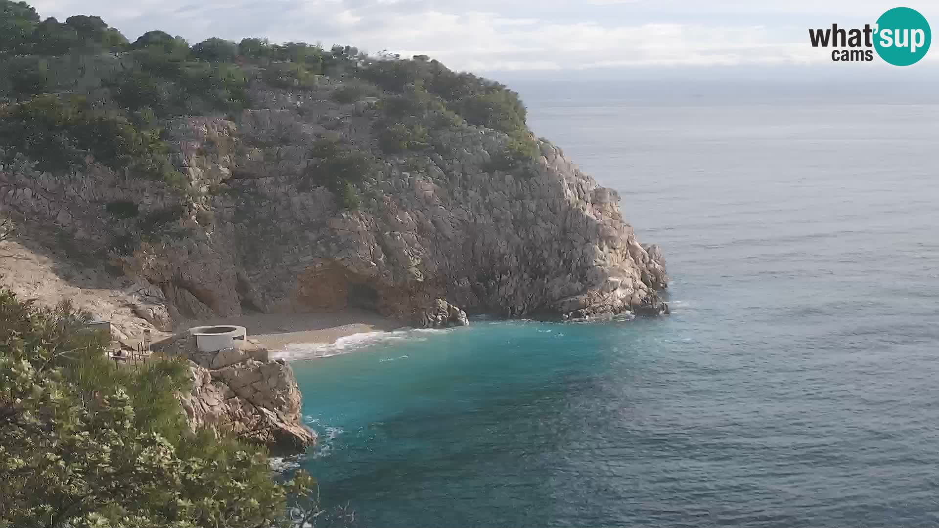 Webcam plage Brseč à Mošćenička Draga, Croatie