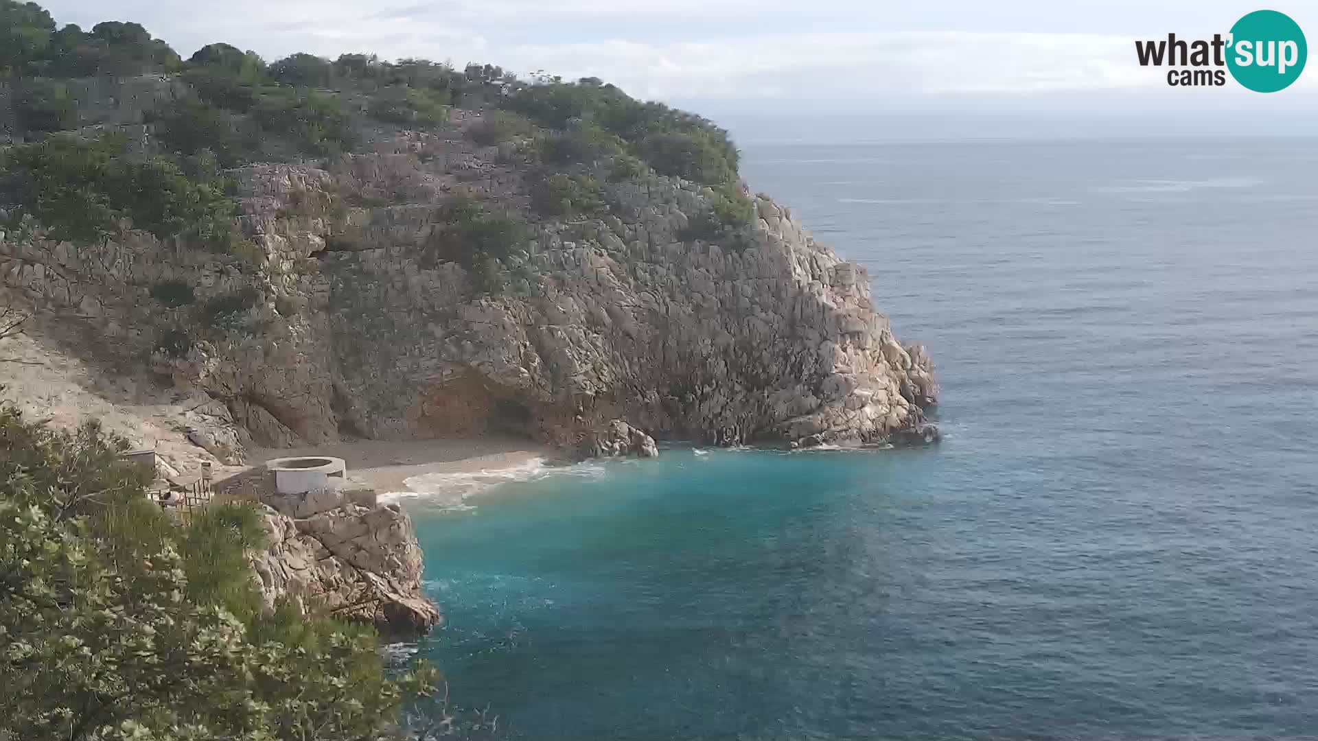 Cámara web de la playa de Brseč en Mošćenička Draga, Croacia