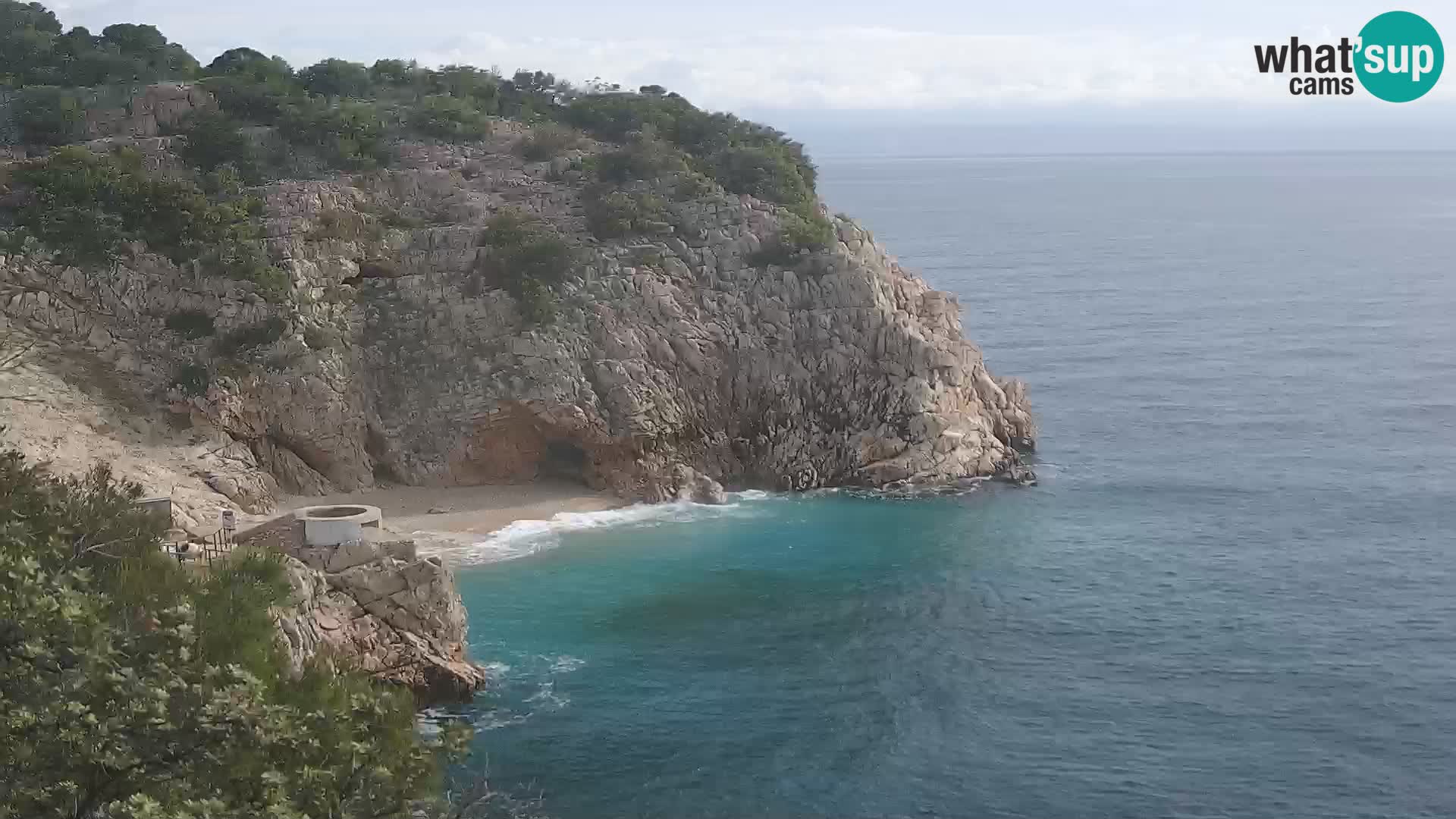 Webcam plage Brseč à Mošćenička Draga, Croatie