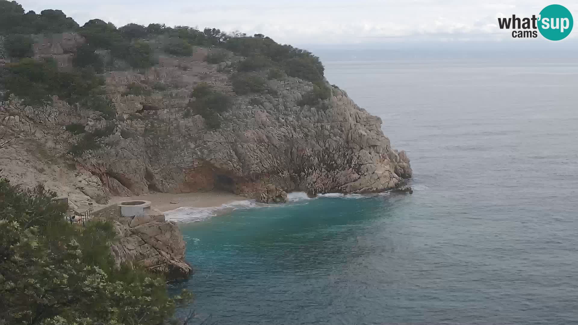 Spletna kamera Brseč plaža – Mošćenička Draga – Hrvaška