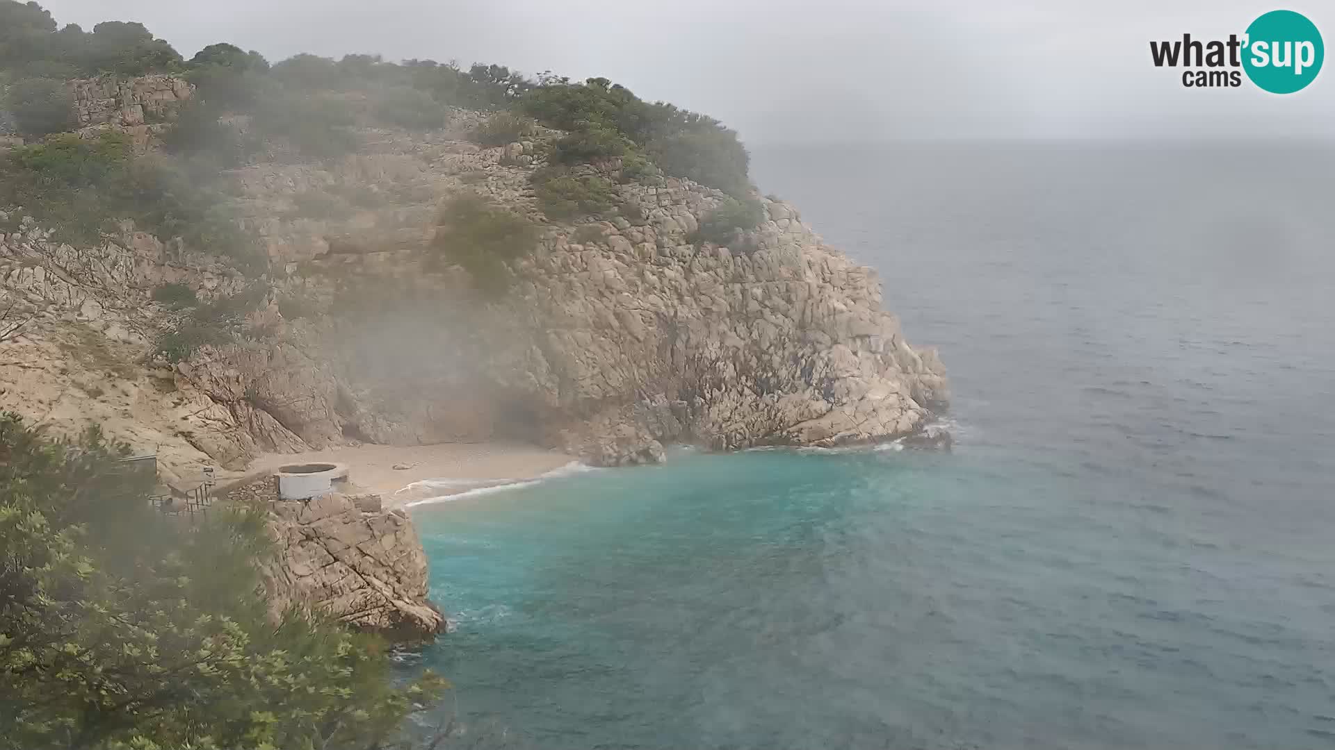 Spletna kamera Brseč plaža – Mošćenička Draga – Hrvaška