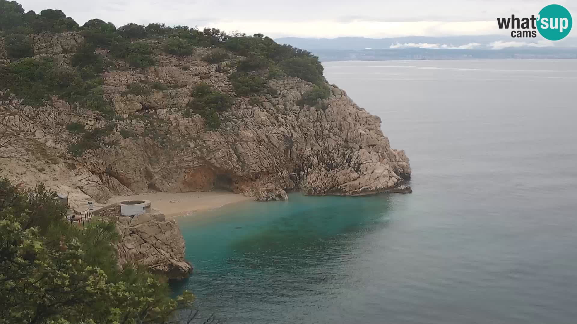 Webcam plage Brseč à Mošćenička Draga, Croatie
