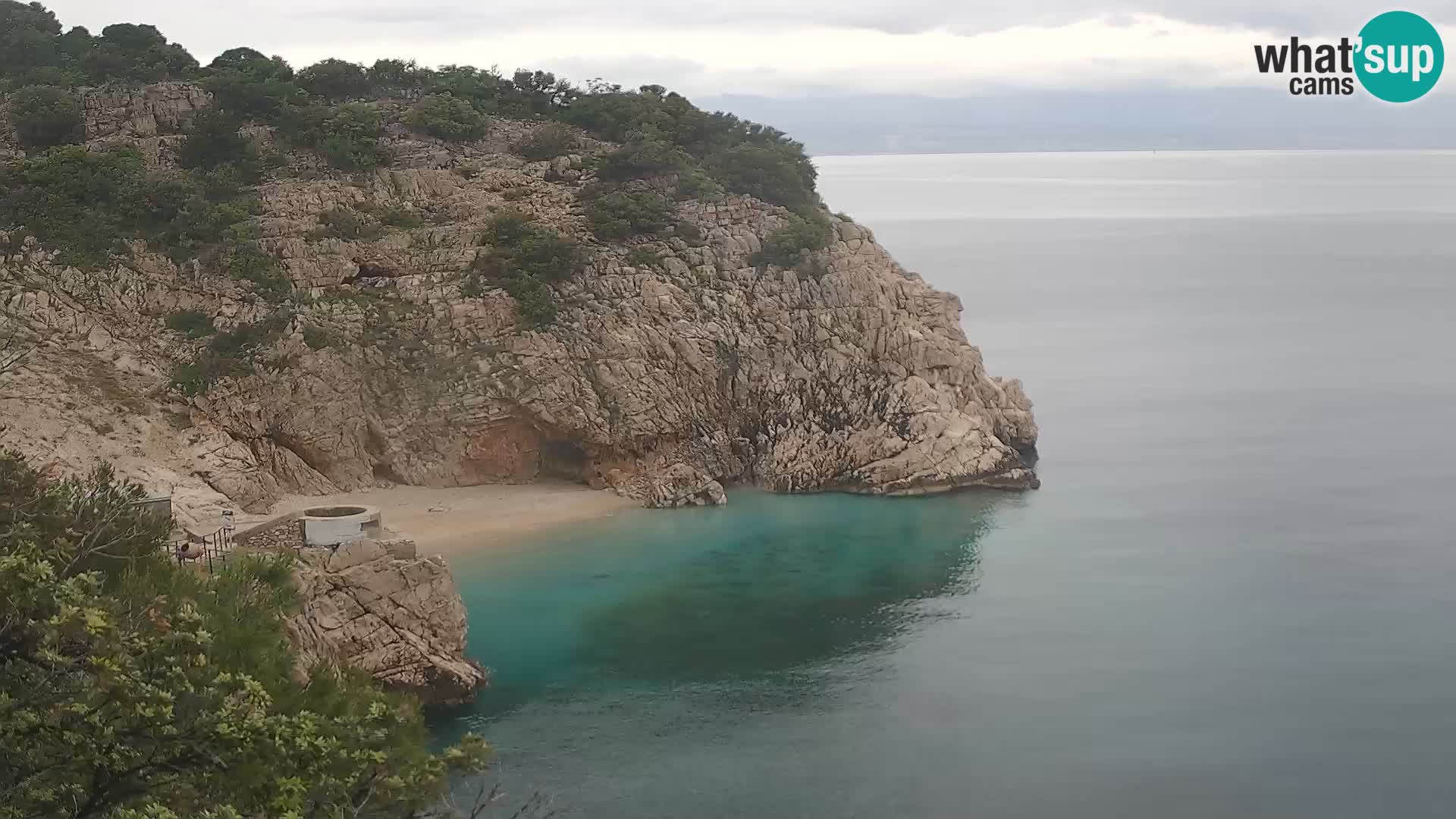 Webcam plage Brseč à Mošćenička Draga, Croatie