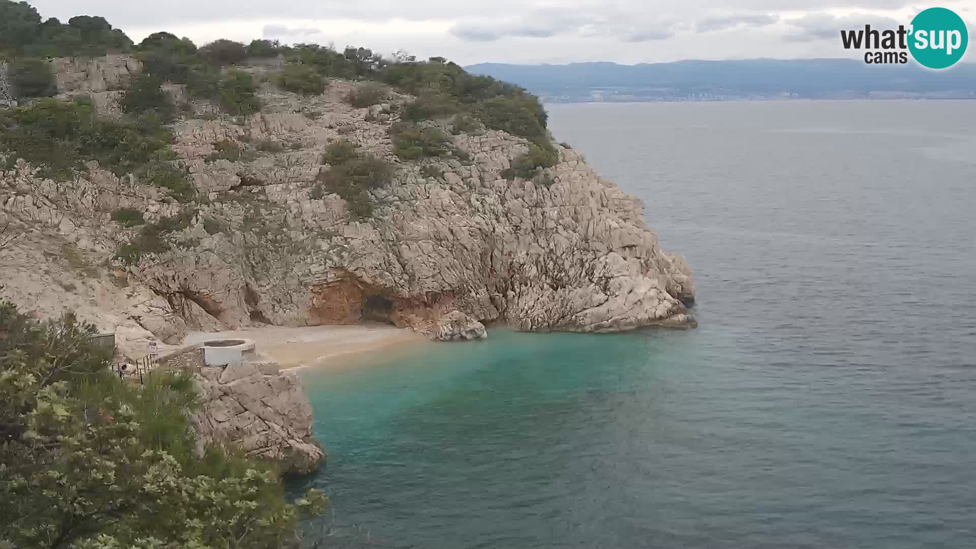 Cámara web de la playa de Brseč en Mošćenička Draga, Croacia