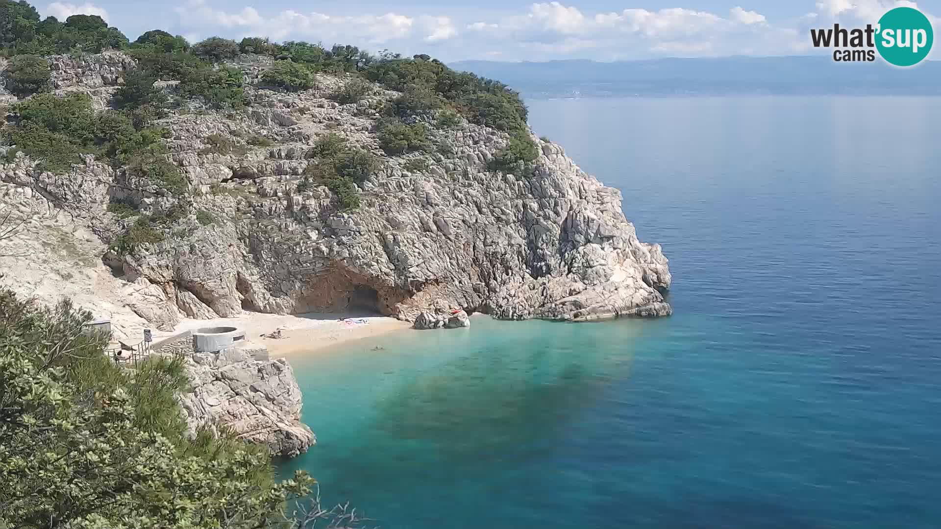 Cámara web de la playa de Brseč en Mošćenička Draga, Croacia