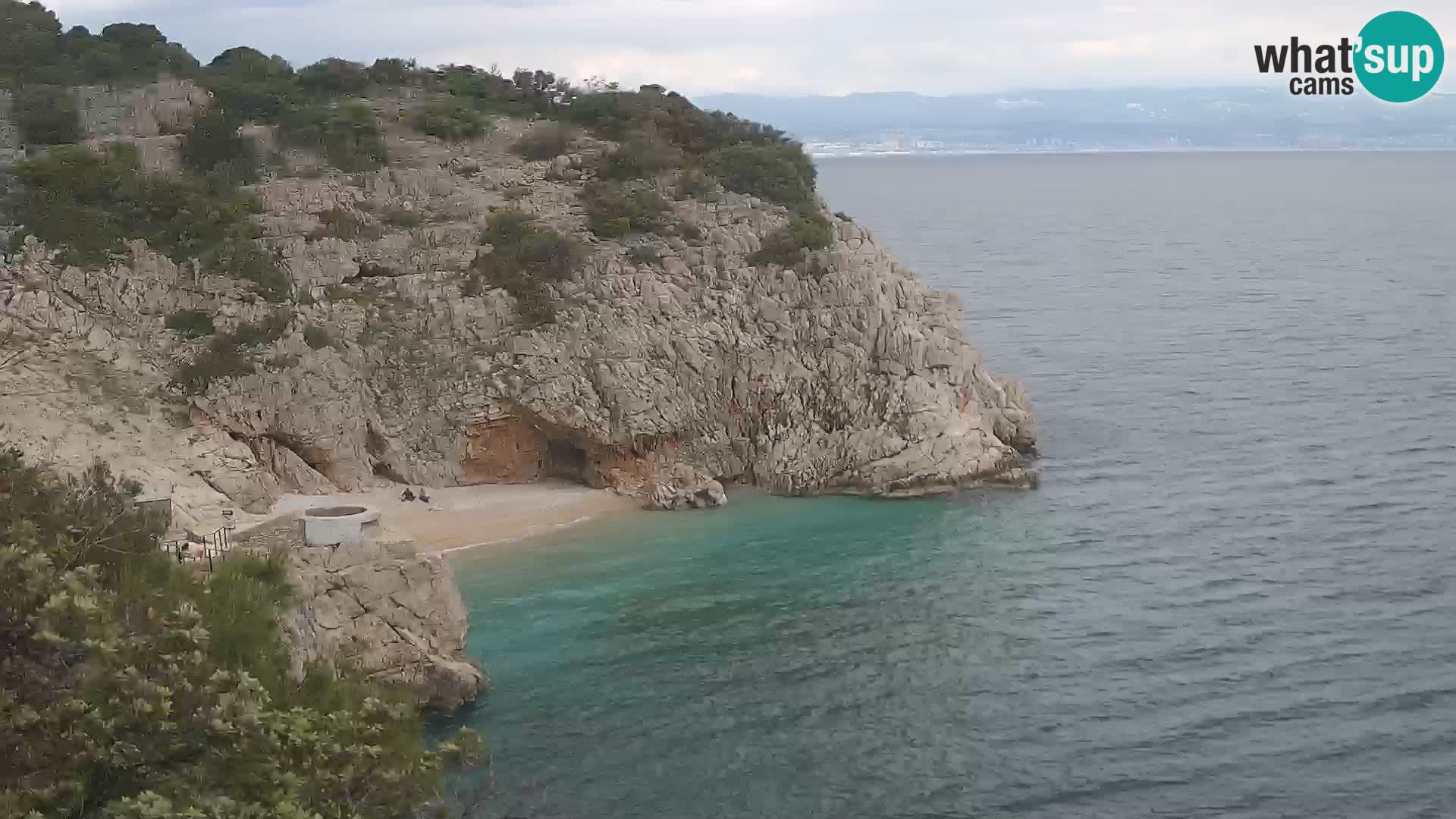 Cámara web de la playa de Brseč en Mošćenička Draga, Croacia
