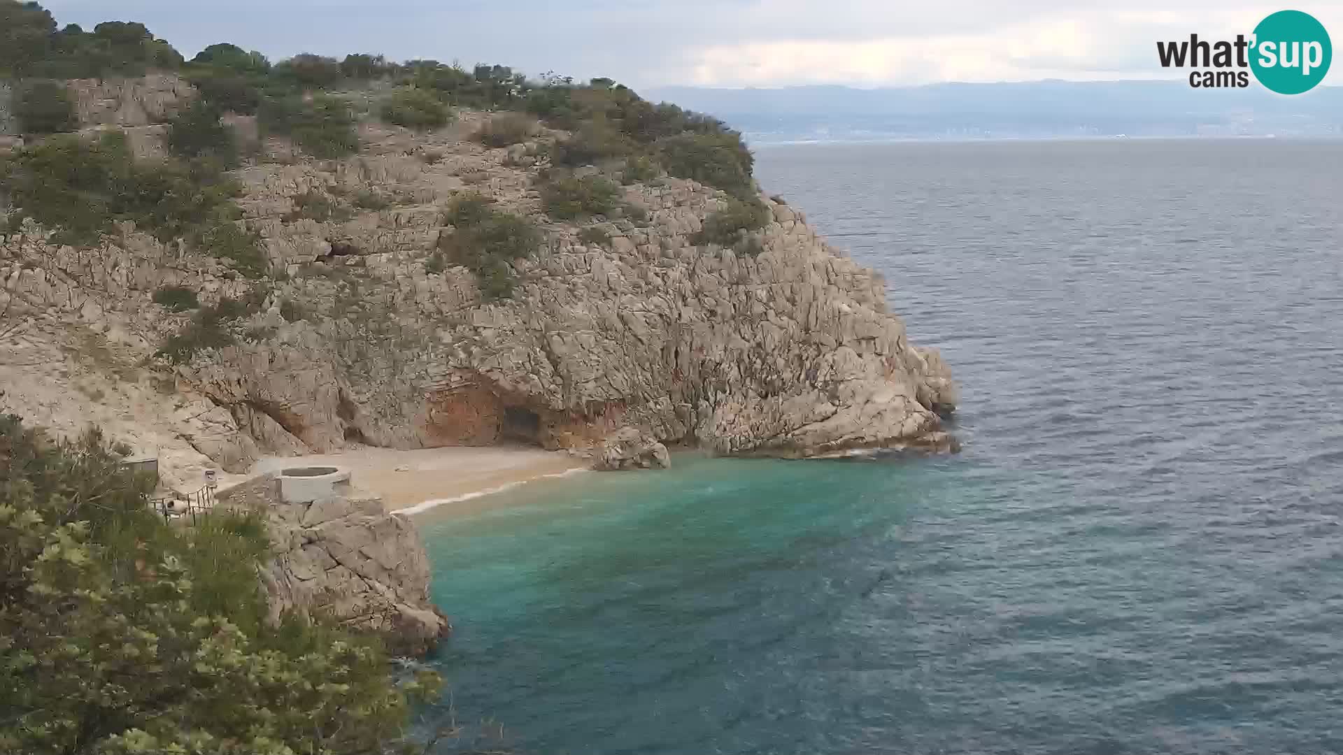 Cámara web de la playa de Brseč en Mošćenička Draga, Croacia