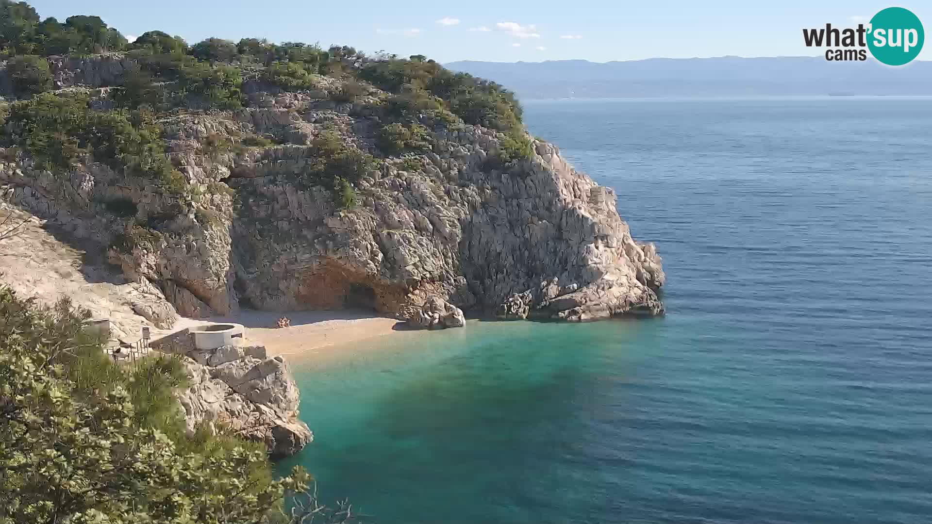 Cámara web de la playa de Brseč en Mošćenička Draga, Croacia