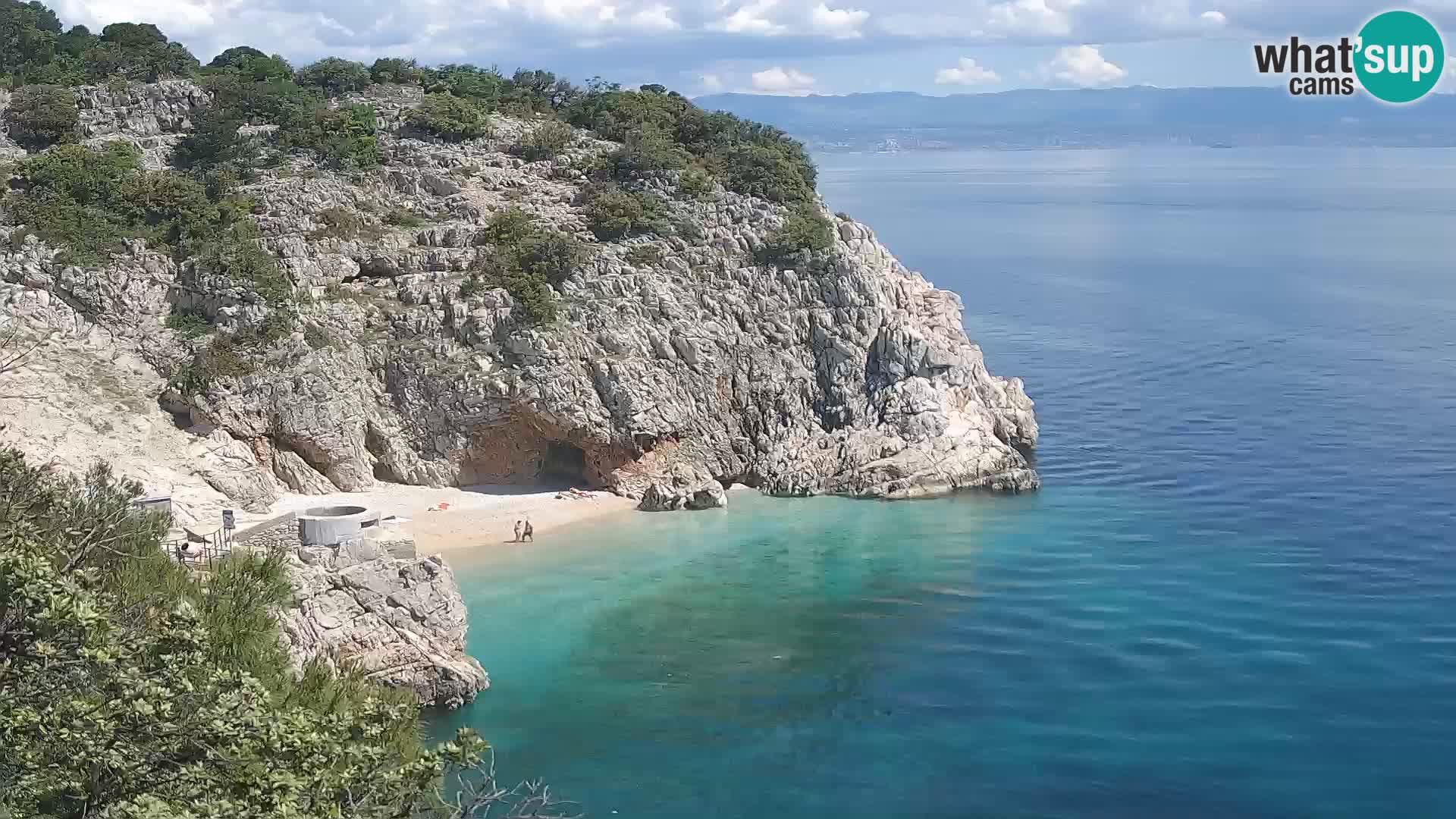 Cámara web de la playa de Brseč en Mošćenička Draga, Croacia