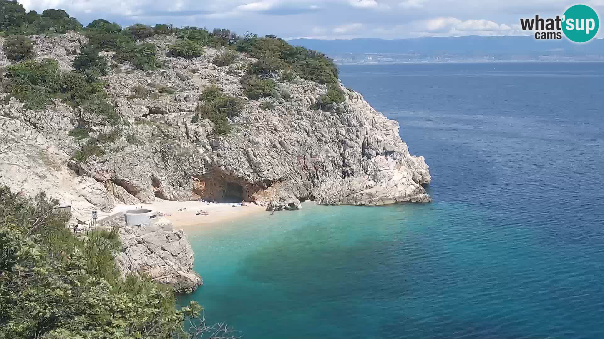Cámara web de la playa de Brseč en Mošćenička Draga, Croacia