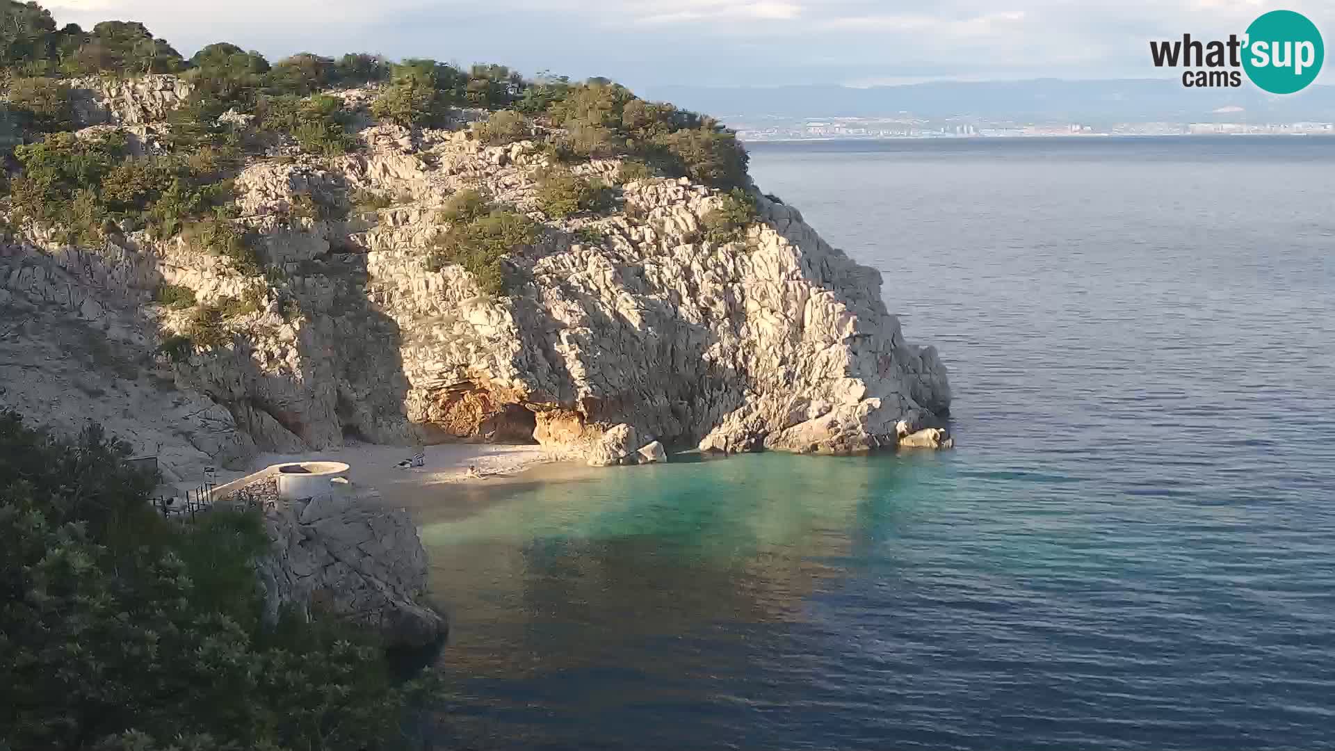 Webcam plage Brseč à Mošćenička Draga, Croatie