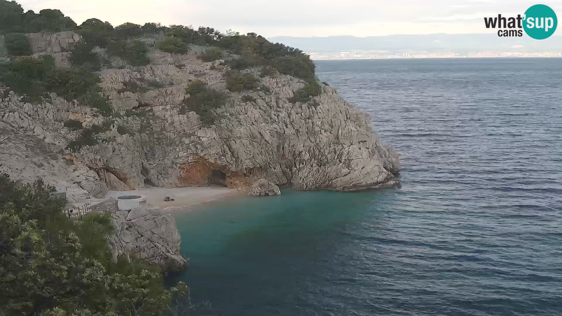 Webcam plage Brseč à Mošćenička Draga, Croatie