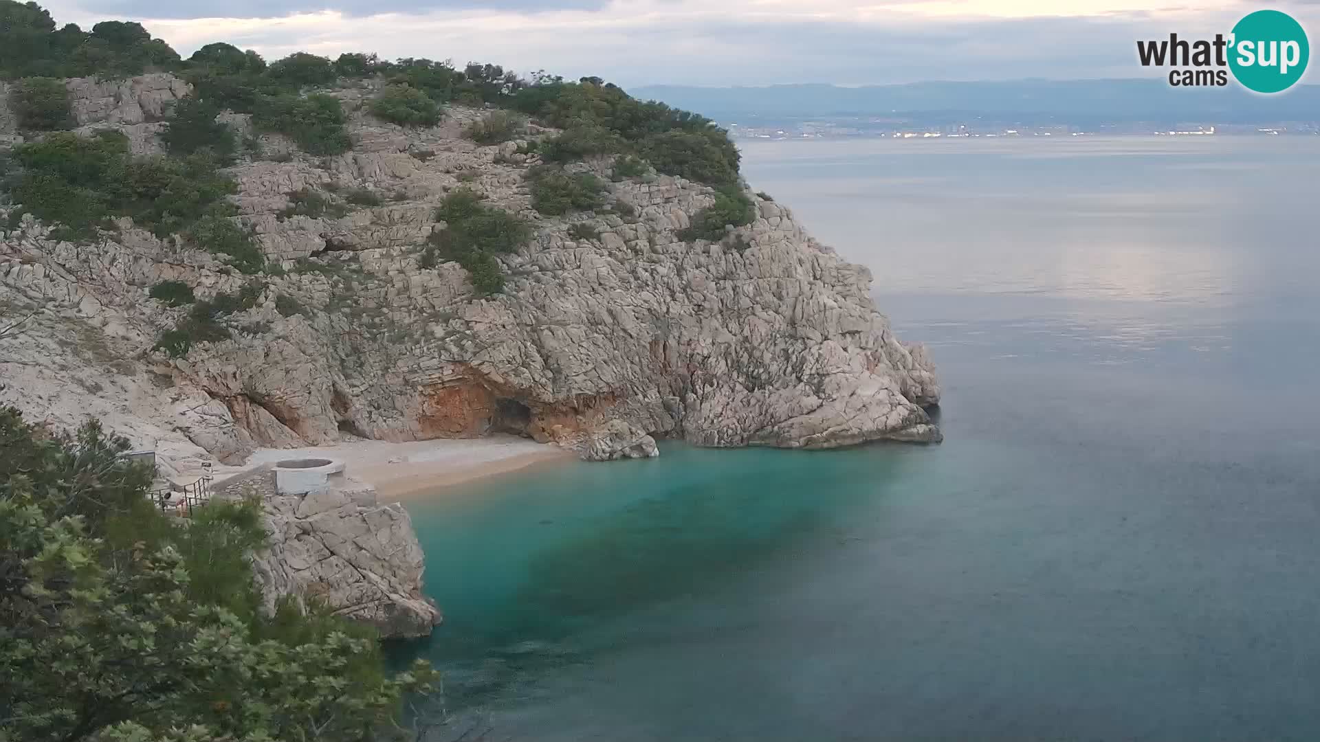 Cámara web de la playa de Brseč en Mošćenička Draga, Croacia