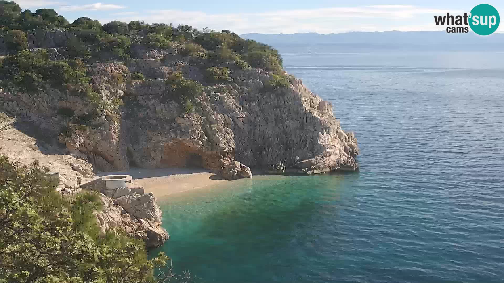 Cámara web de la playa de Brseč en Mošćenička Draga, Croacia