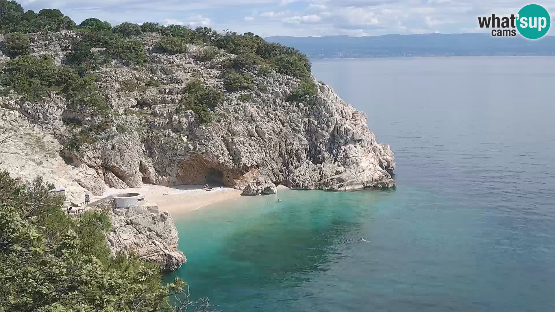 Web kamera plaže Brseč – Mošćenička Draga – Hrvatska