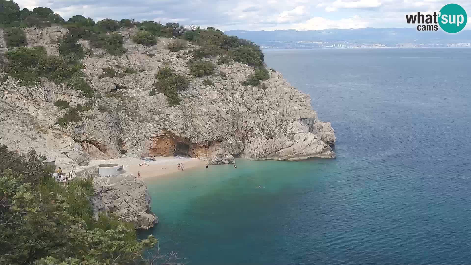 Cámara web de la playa de Brseč en Mošćenička Draga, Croacia