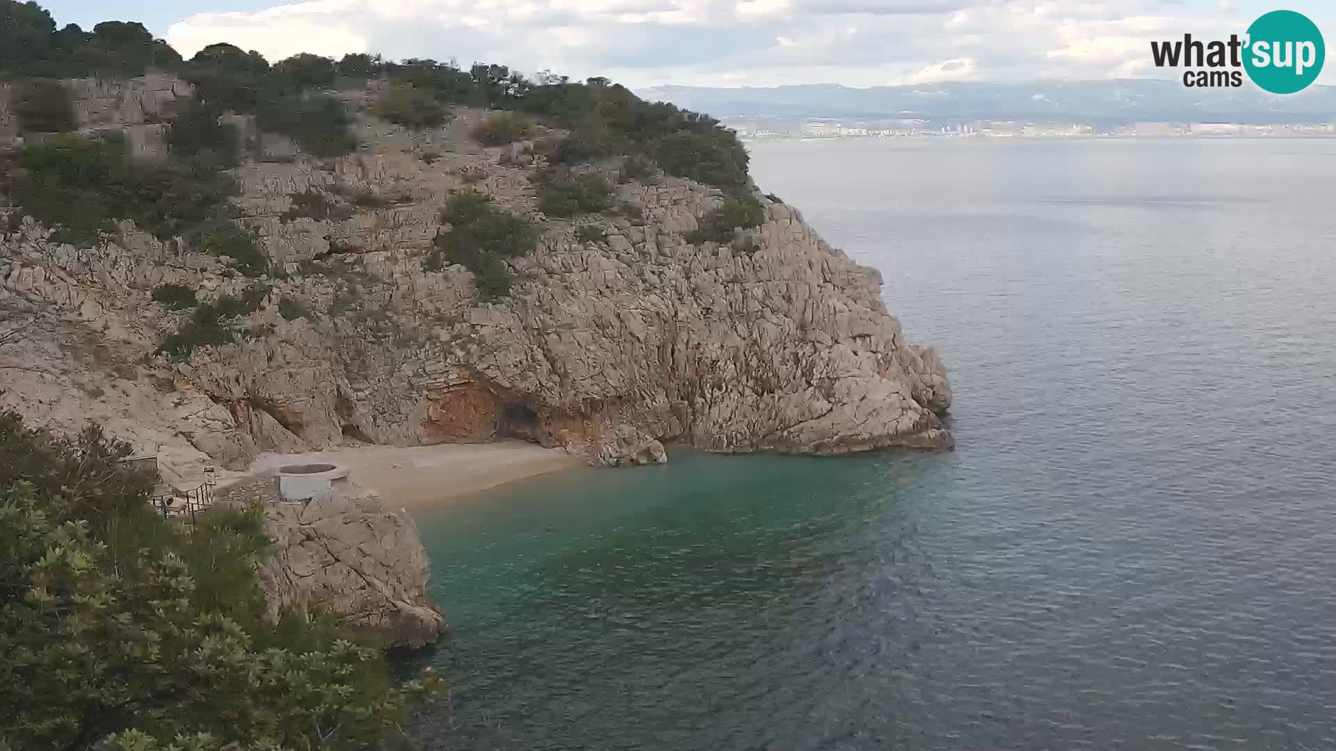 Cámara web de la playa de Brseč en Mošćenička Draga, Croacia