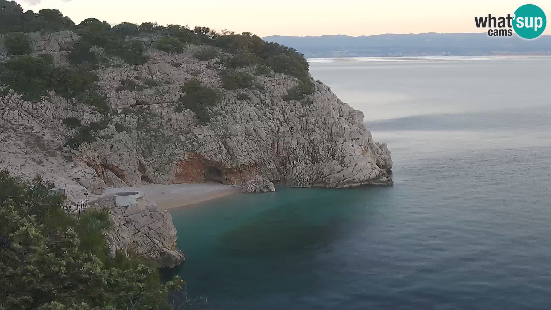Webcam plage Brseč à Mošćenička Draga, Croatie