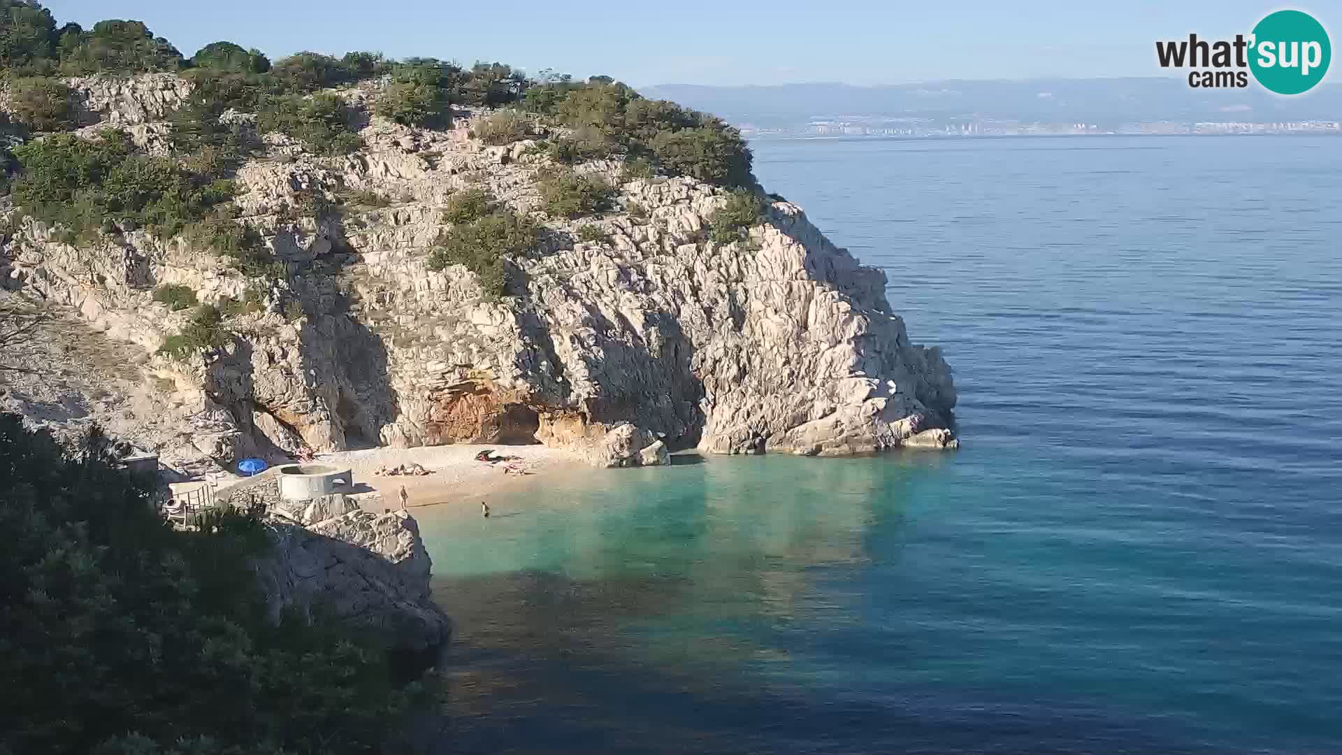 Webcam plage Brseč à Mošćenička Draga, Croatie