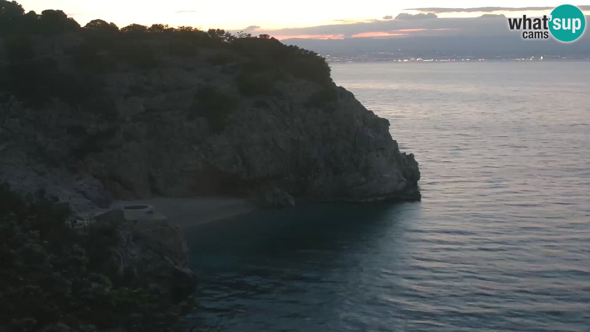 Webcam plage Brseč à Mošćenička Draga, Croatie