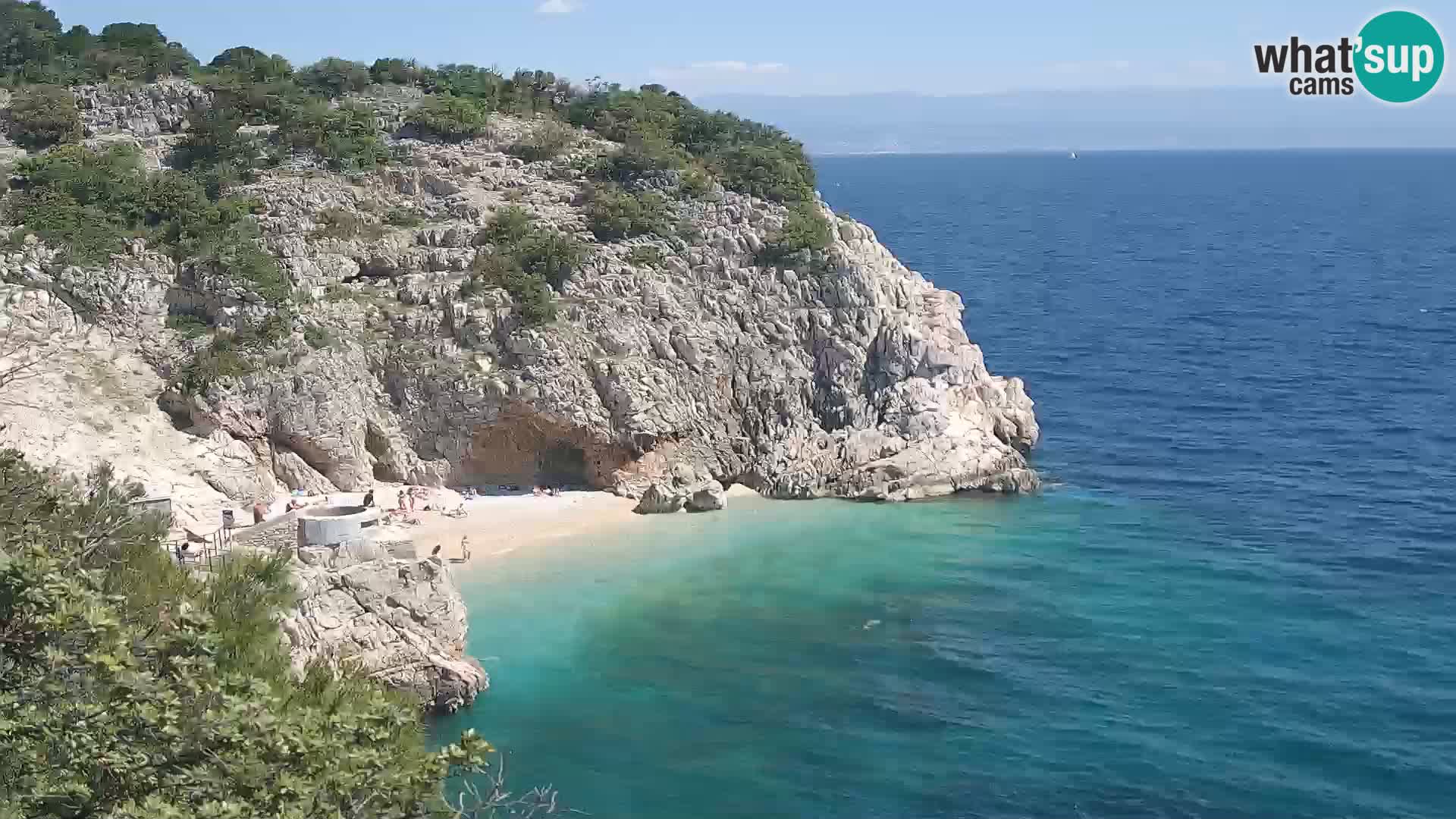 Cámara web de la playa de Brseč en Mošćenička Draga, Croacia