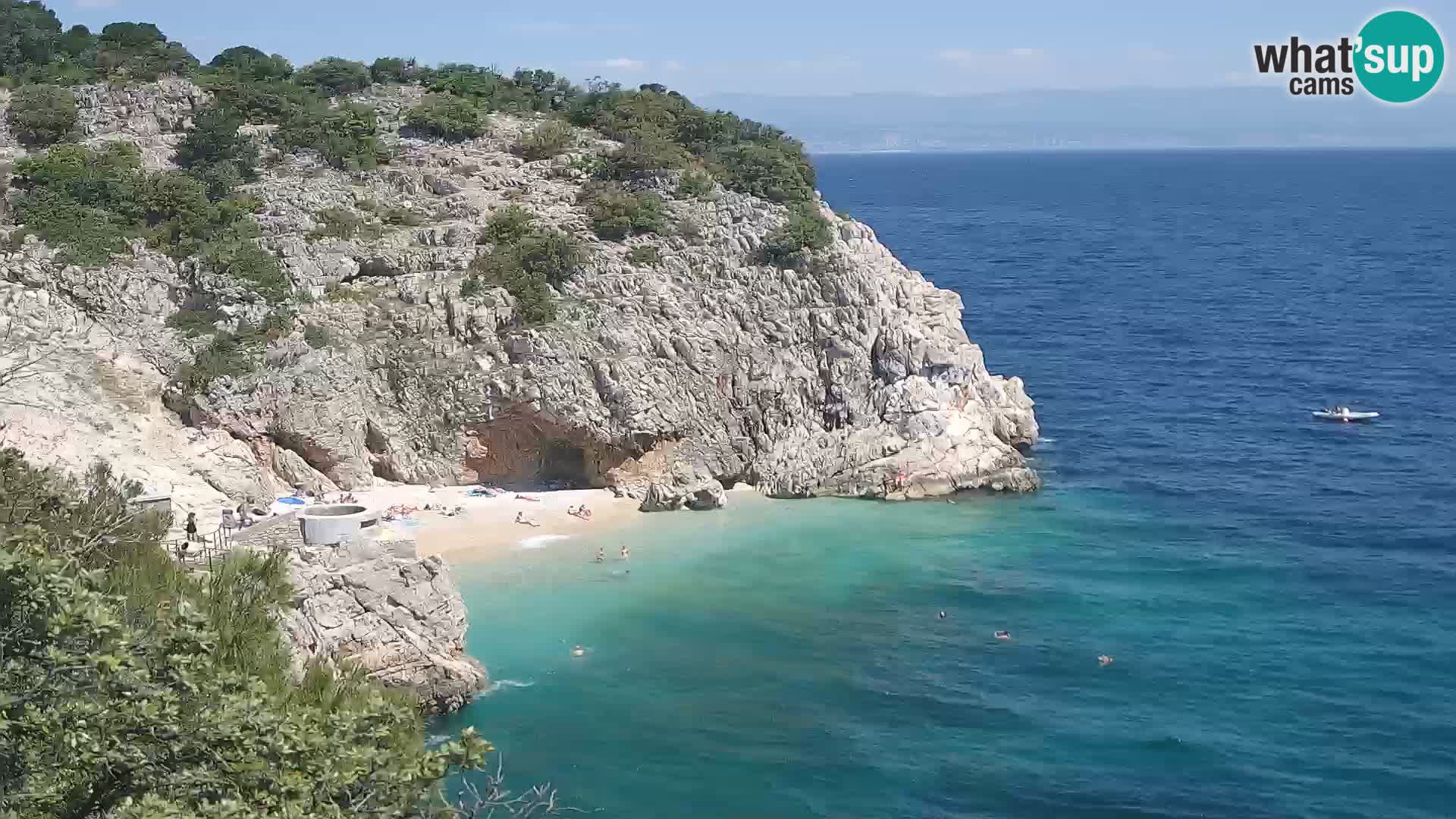 Cámara web de la playa de Brseč en Mošćenička Draga, Croacia