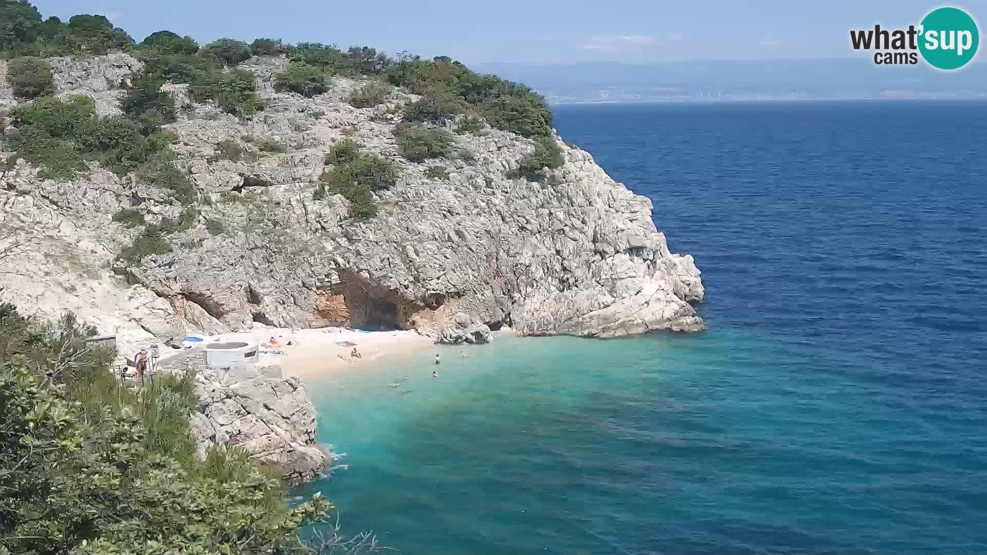 Spletna kamera Brseč plaža – Mošćenička Draga – Hrvaška