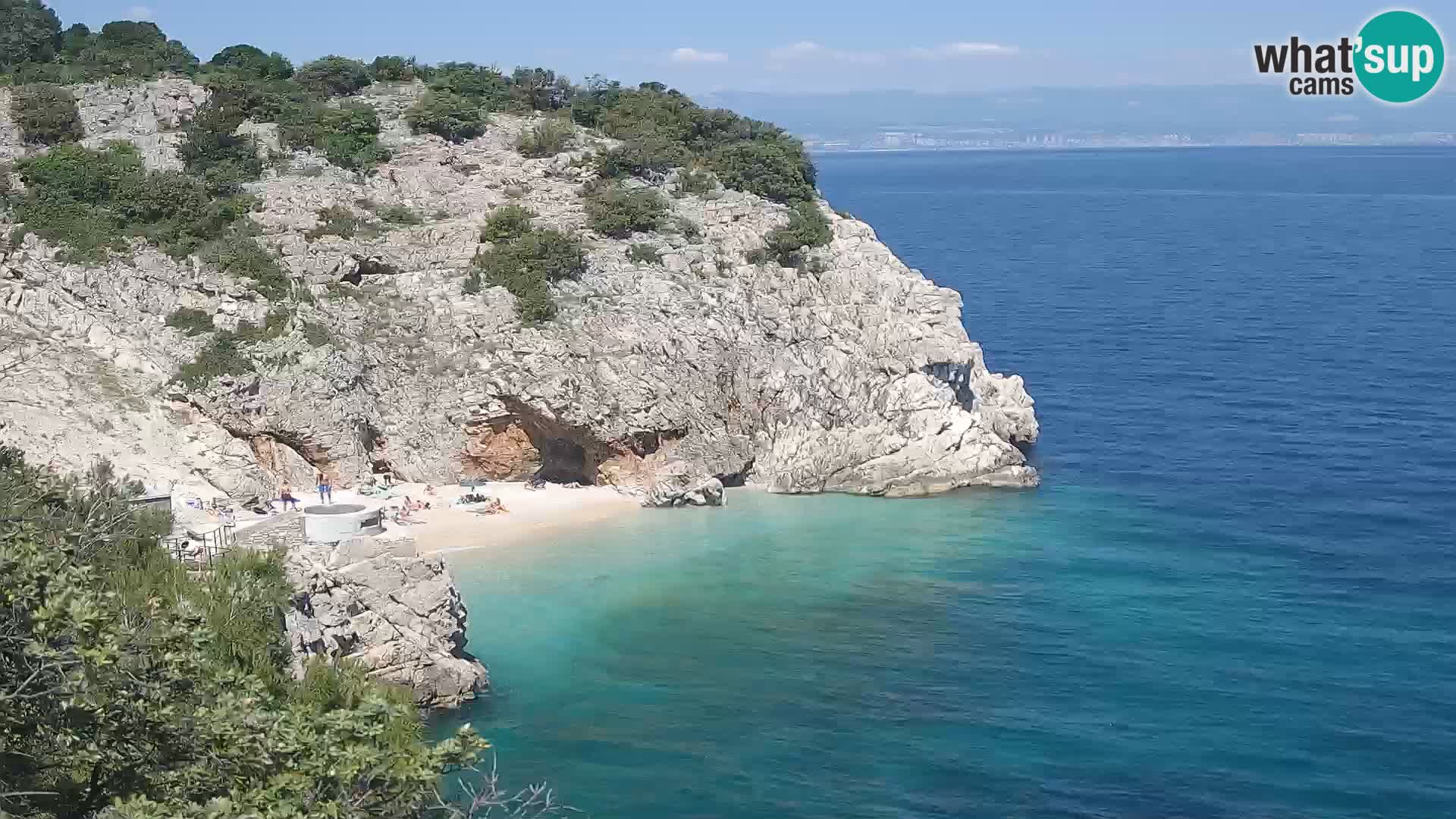 Webcam plage Brseč à Mošćenička Draga, Croatie
