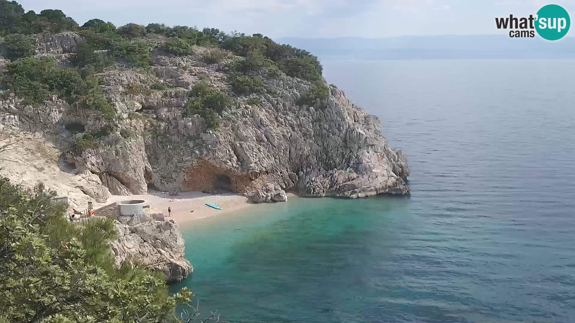 Spletna kamera Brseč plaža – Mošćenička Draga – Hrvaška